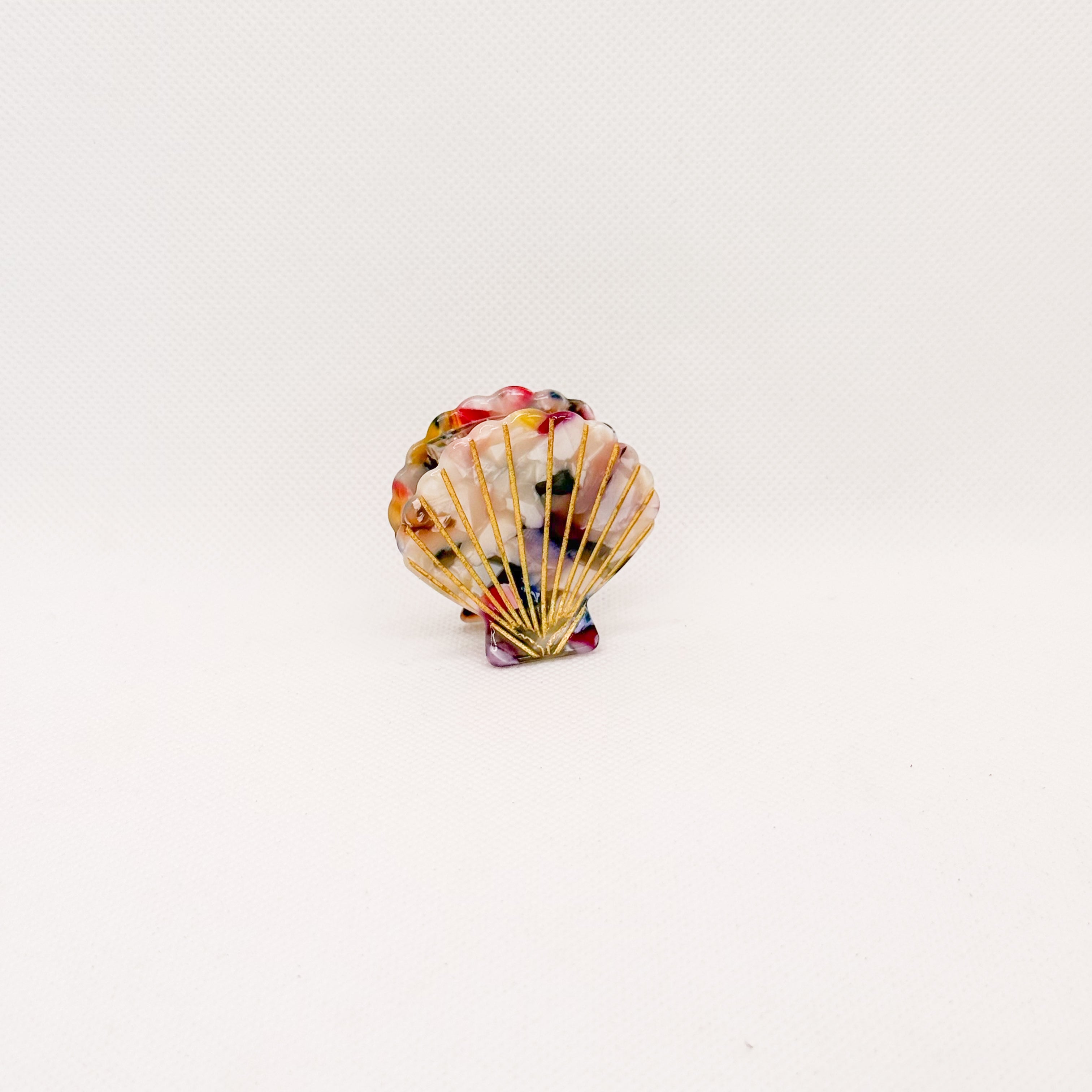 midi rainbow shell hair clip
