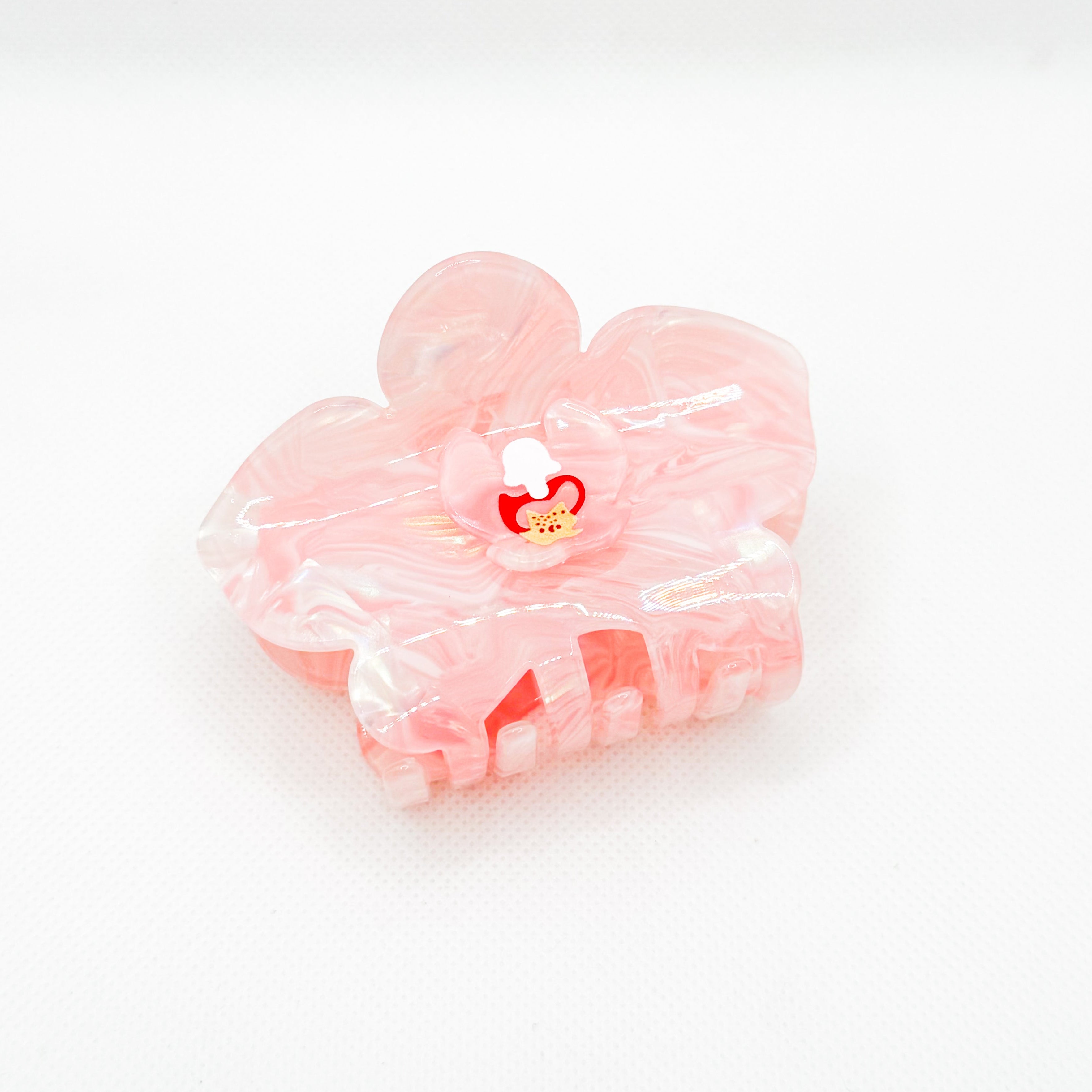 pink orchid hair claw