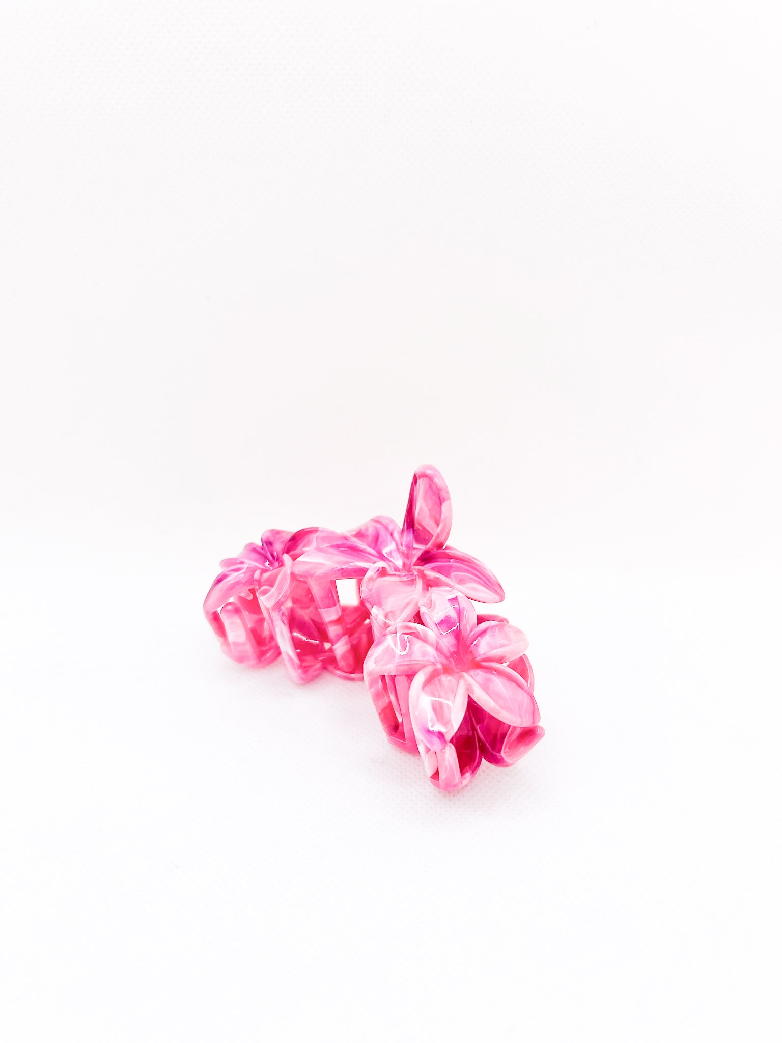 midi purple triple plumeria hair clip