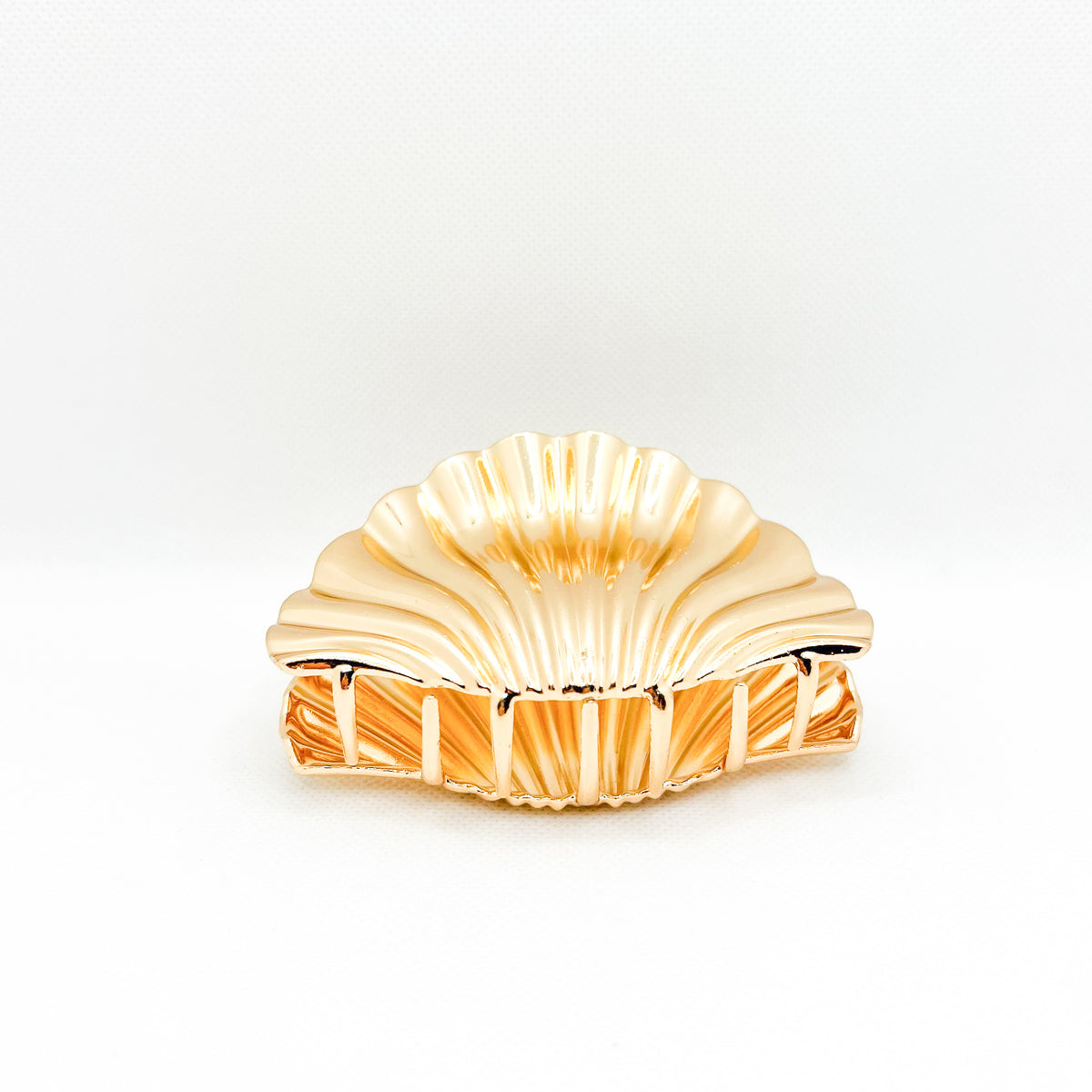 large gold shell hair clip