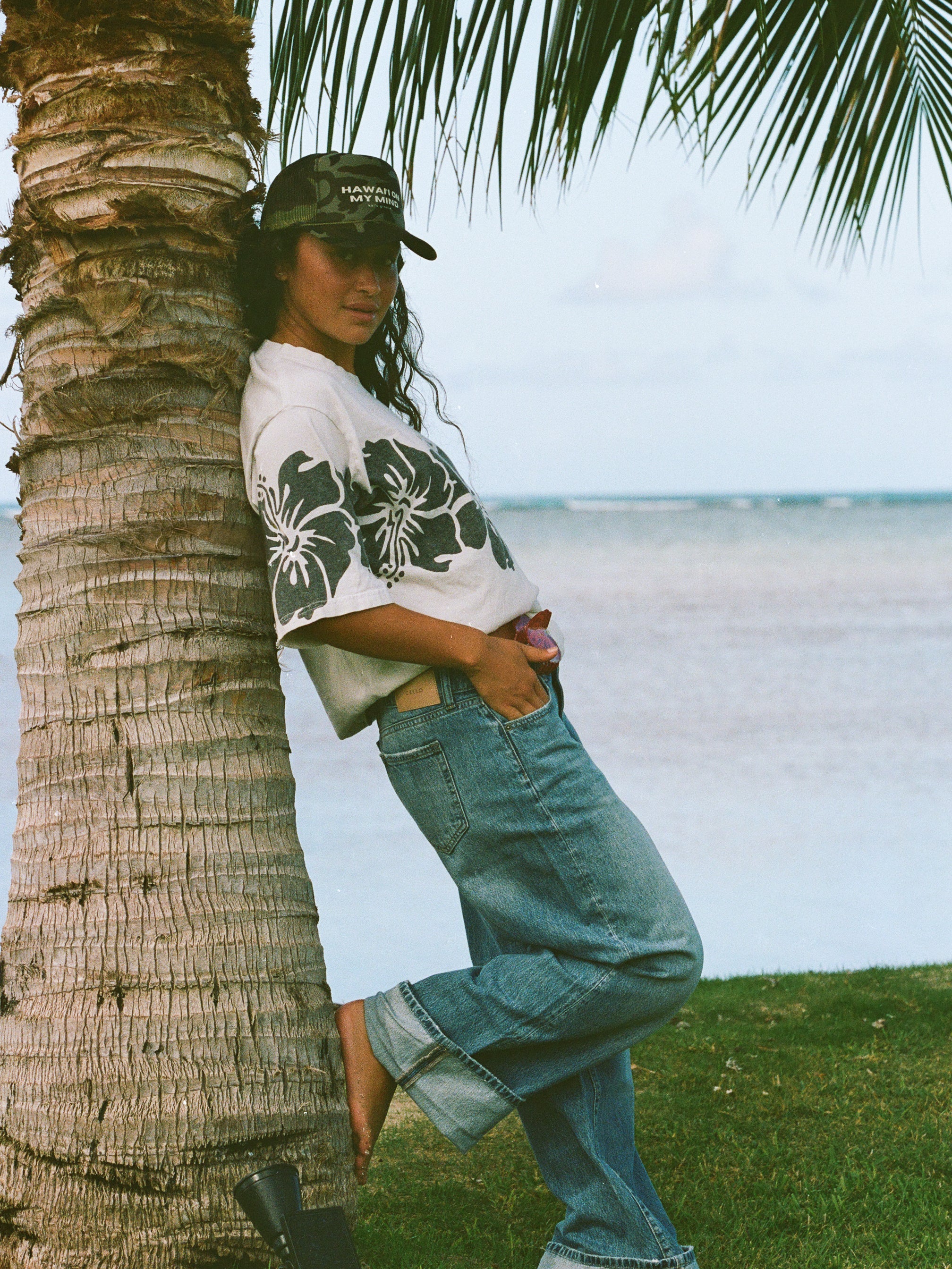 HAWAI’I ON MY MIND full camo trucker hat