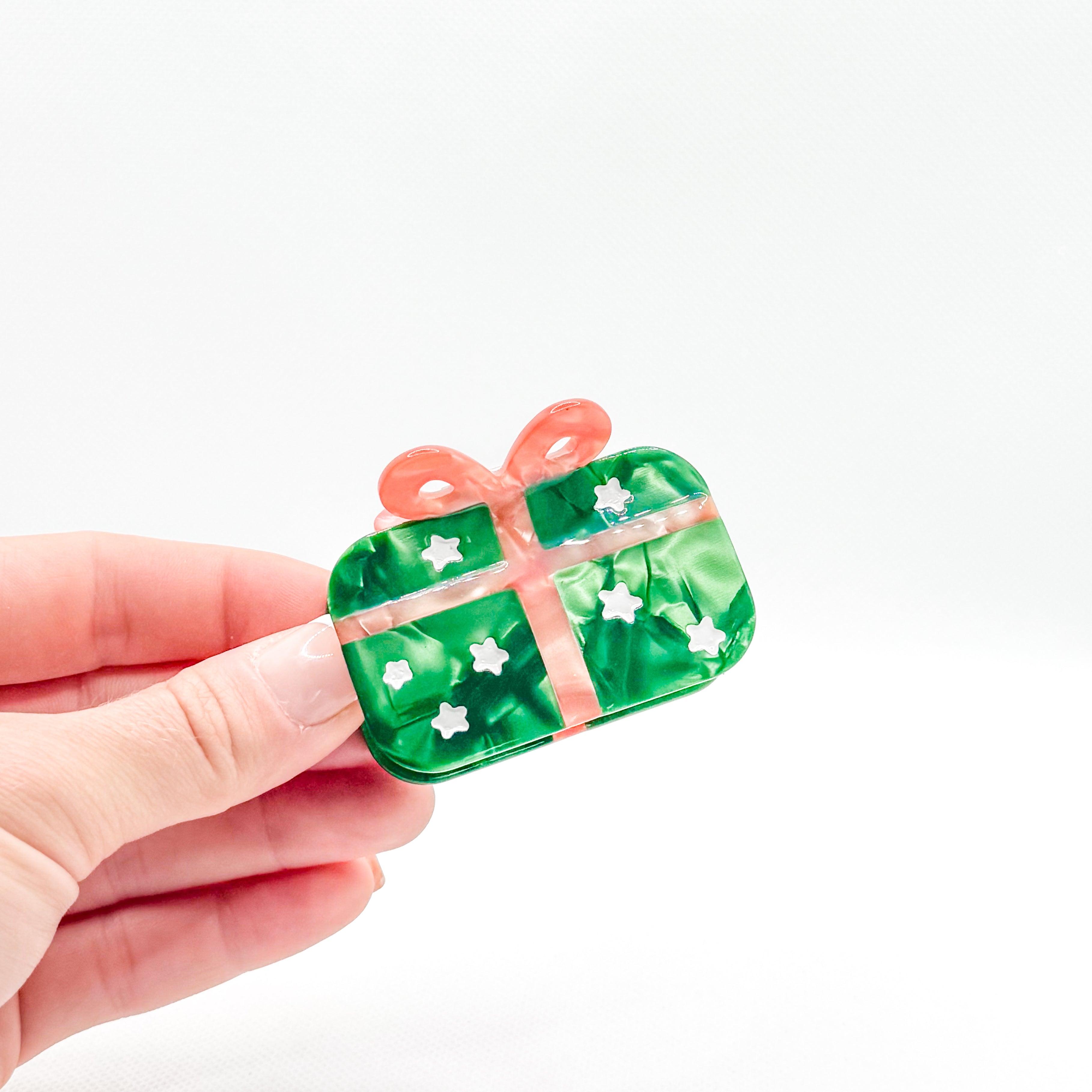 christmas present hair claw