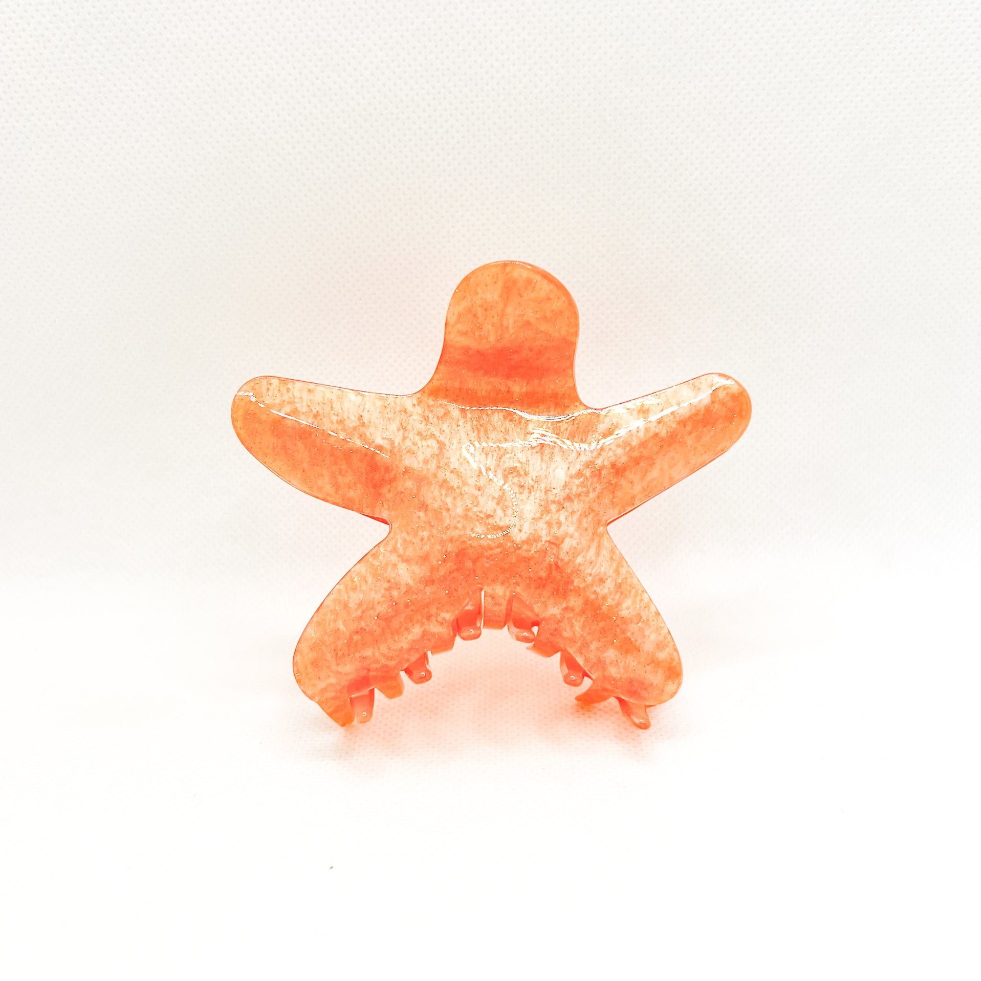 orange bubble starfish hair claw