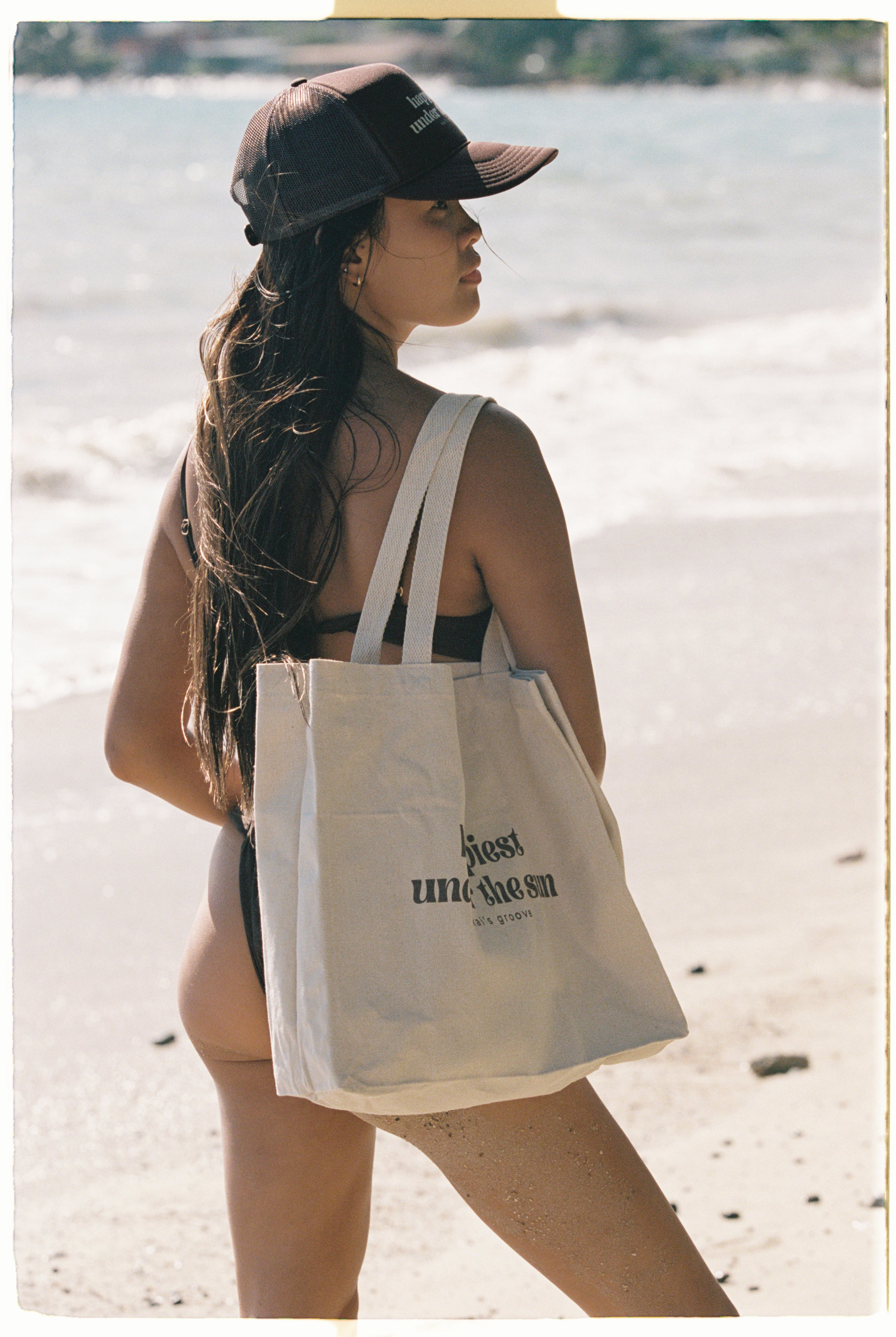 HAPPIEST UNDER THE SUN tote bag