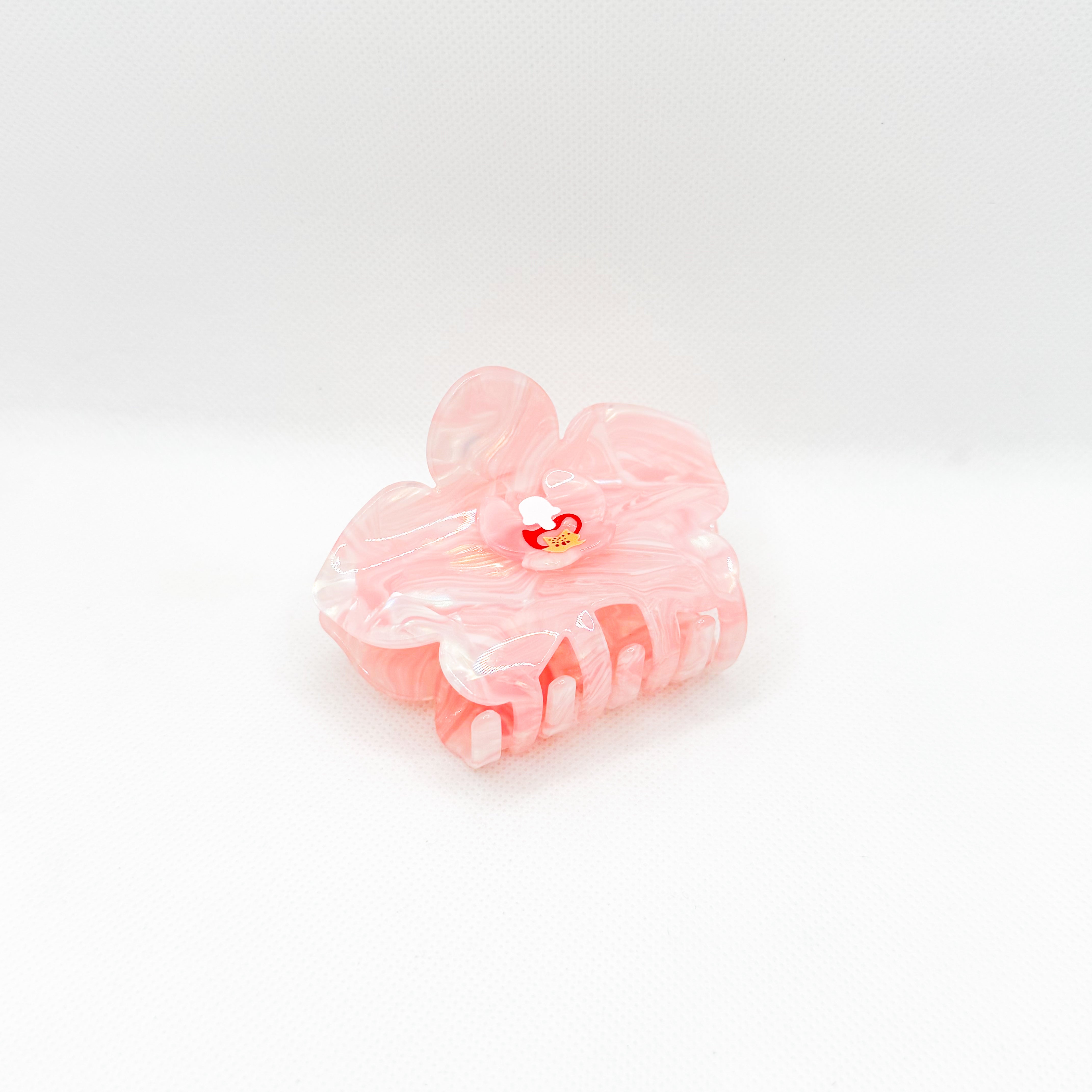 pink orchid hair claw
