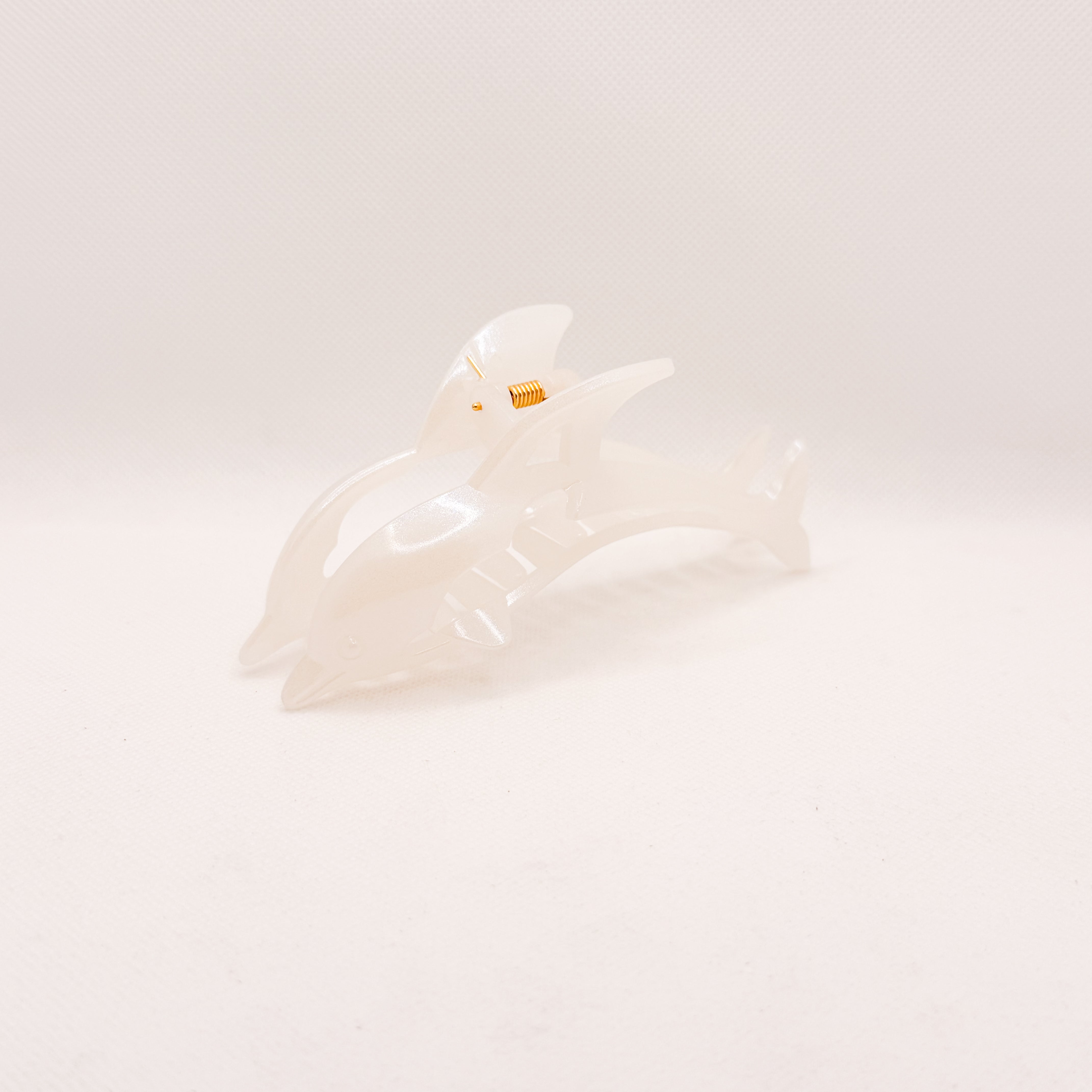 pearly white dolphin hair clip