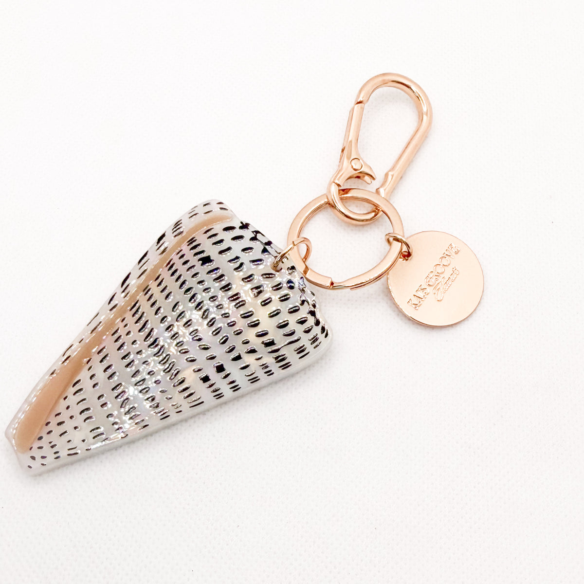 flea cone shell keychain