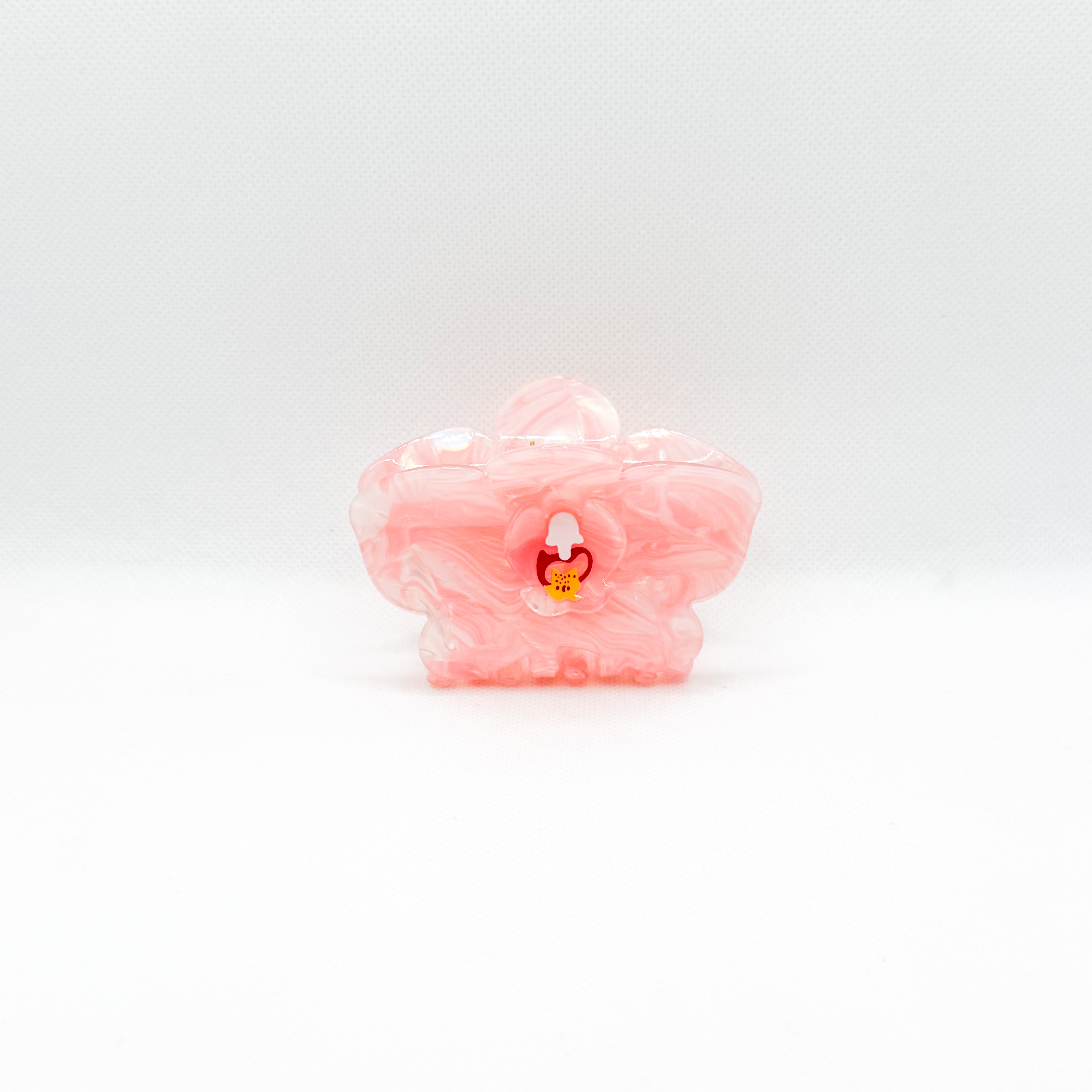 pink orchid hair claw