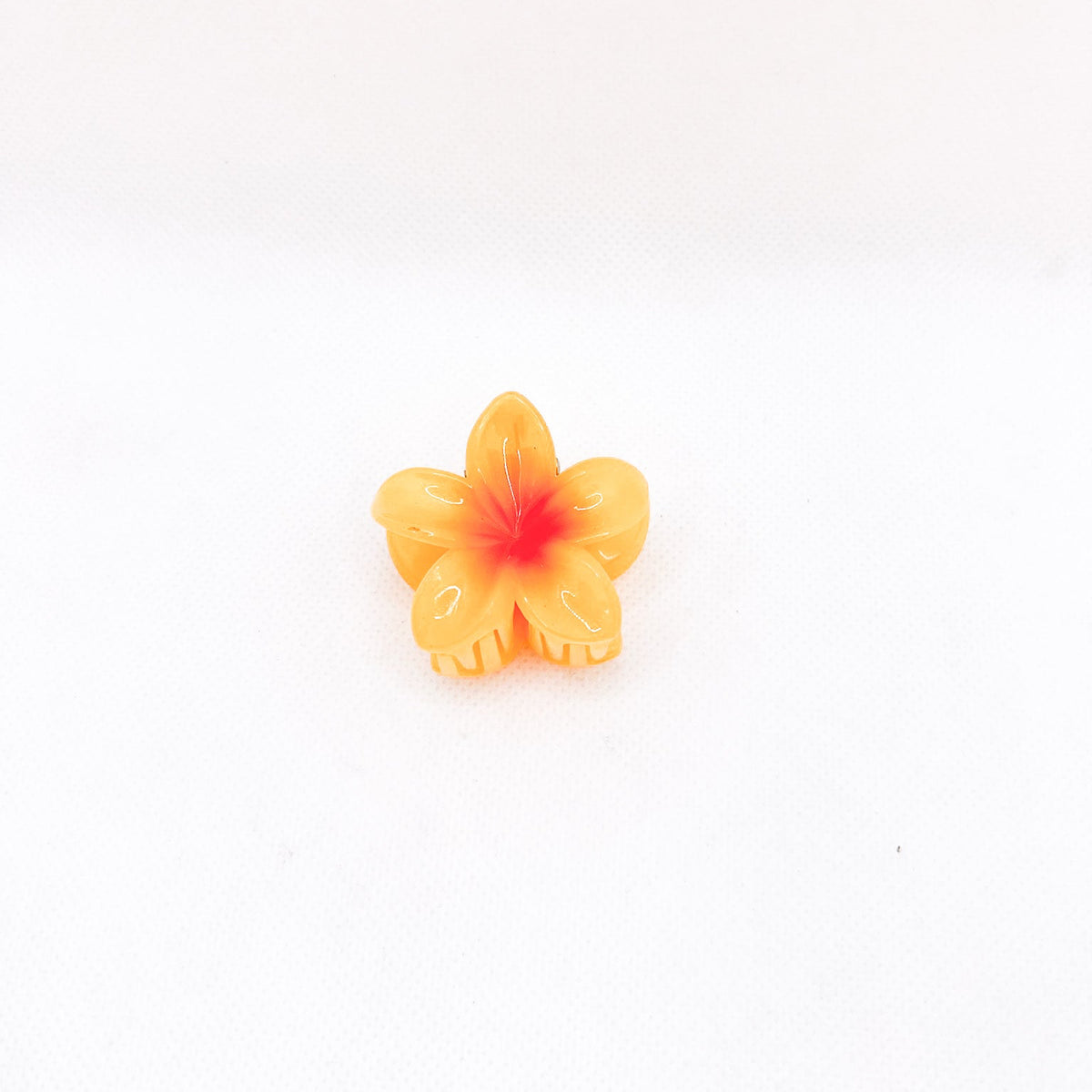 midi orange plumeria hair clip