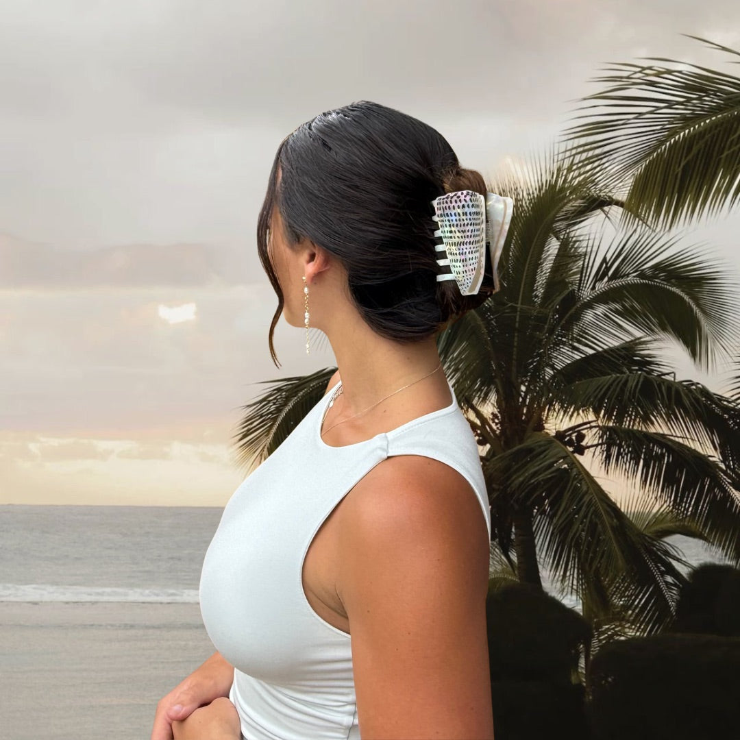 *new pre-order* leopard cone shell hair claw