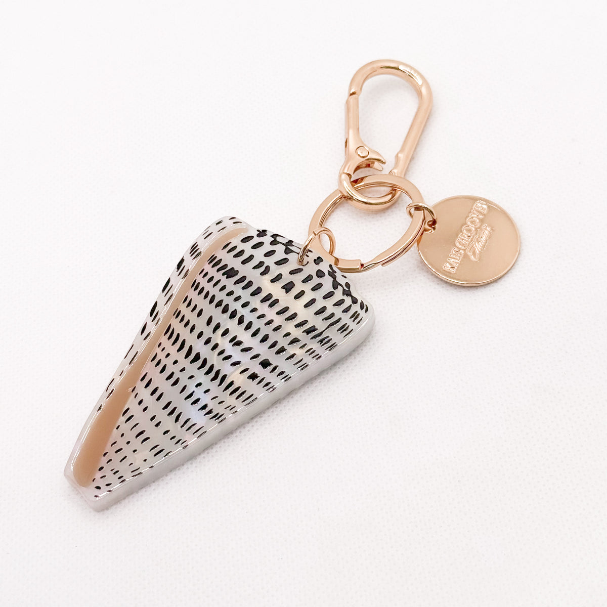 flea cone shell keychain