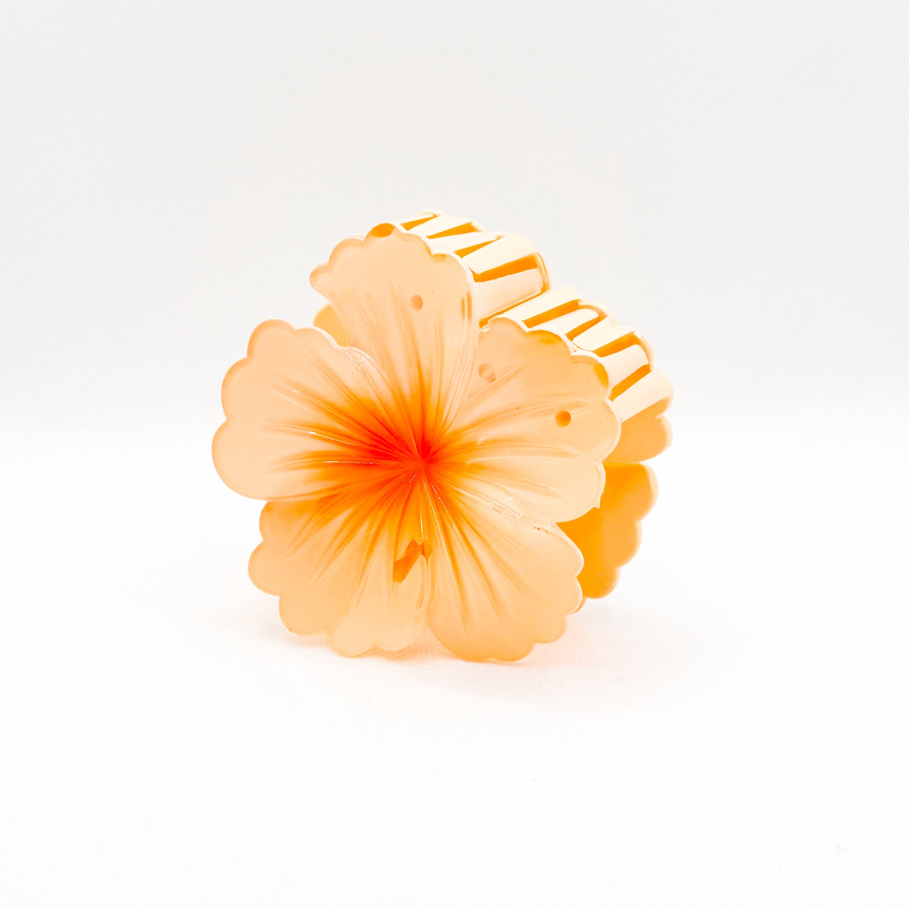 orange hibiscus hair claw