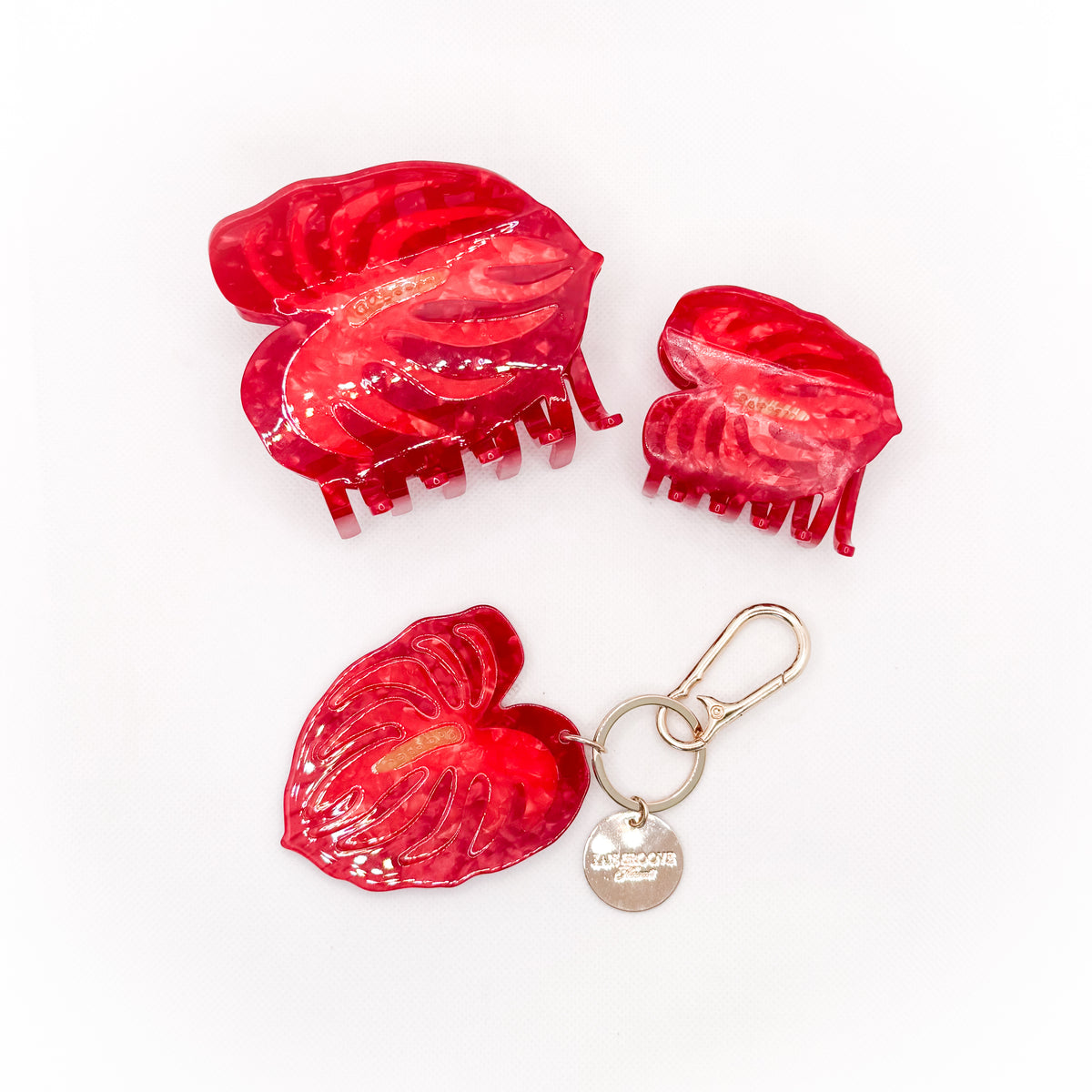red anthurium three-piece gift set