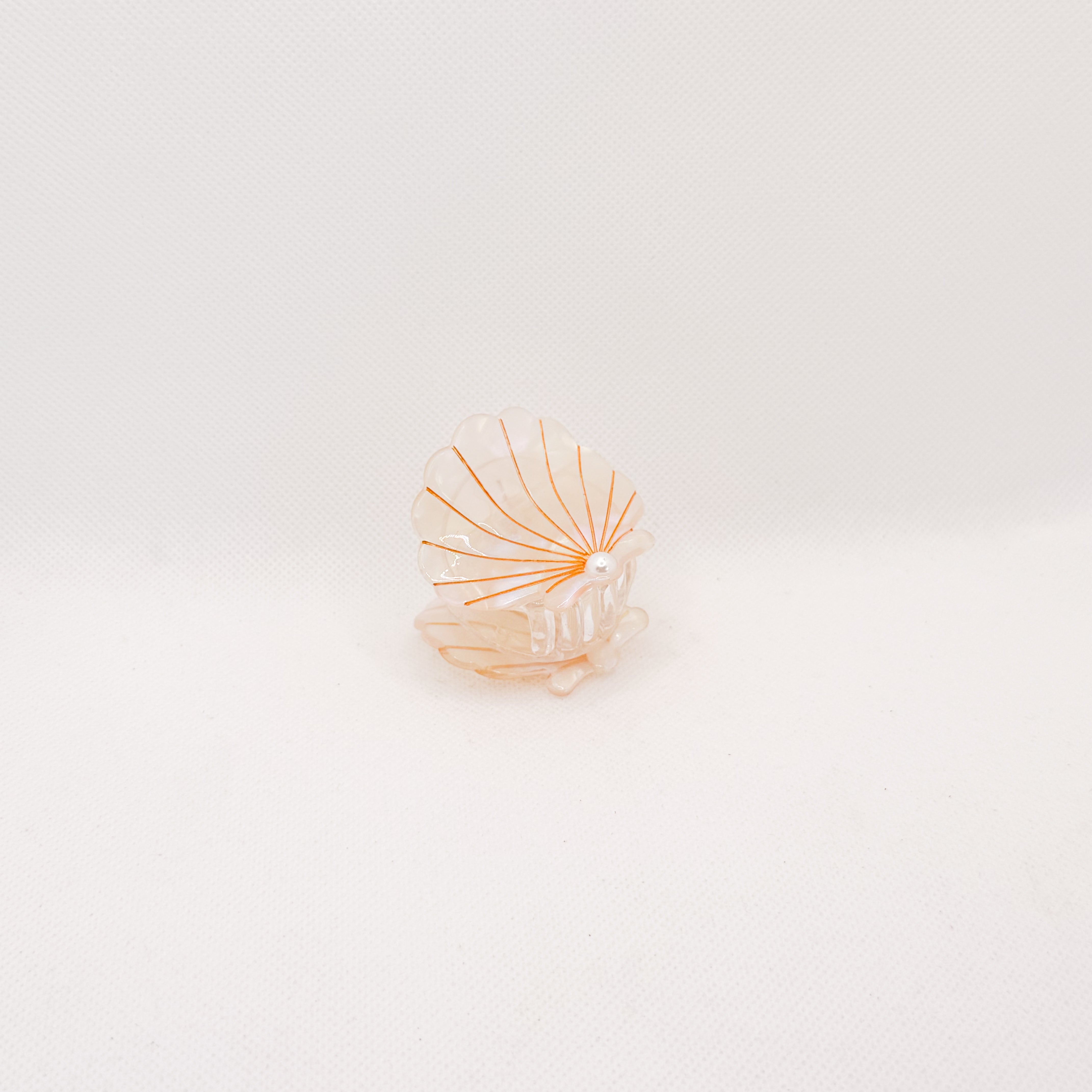 midi pearl white shell hair clip
