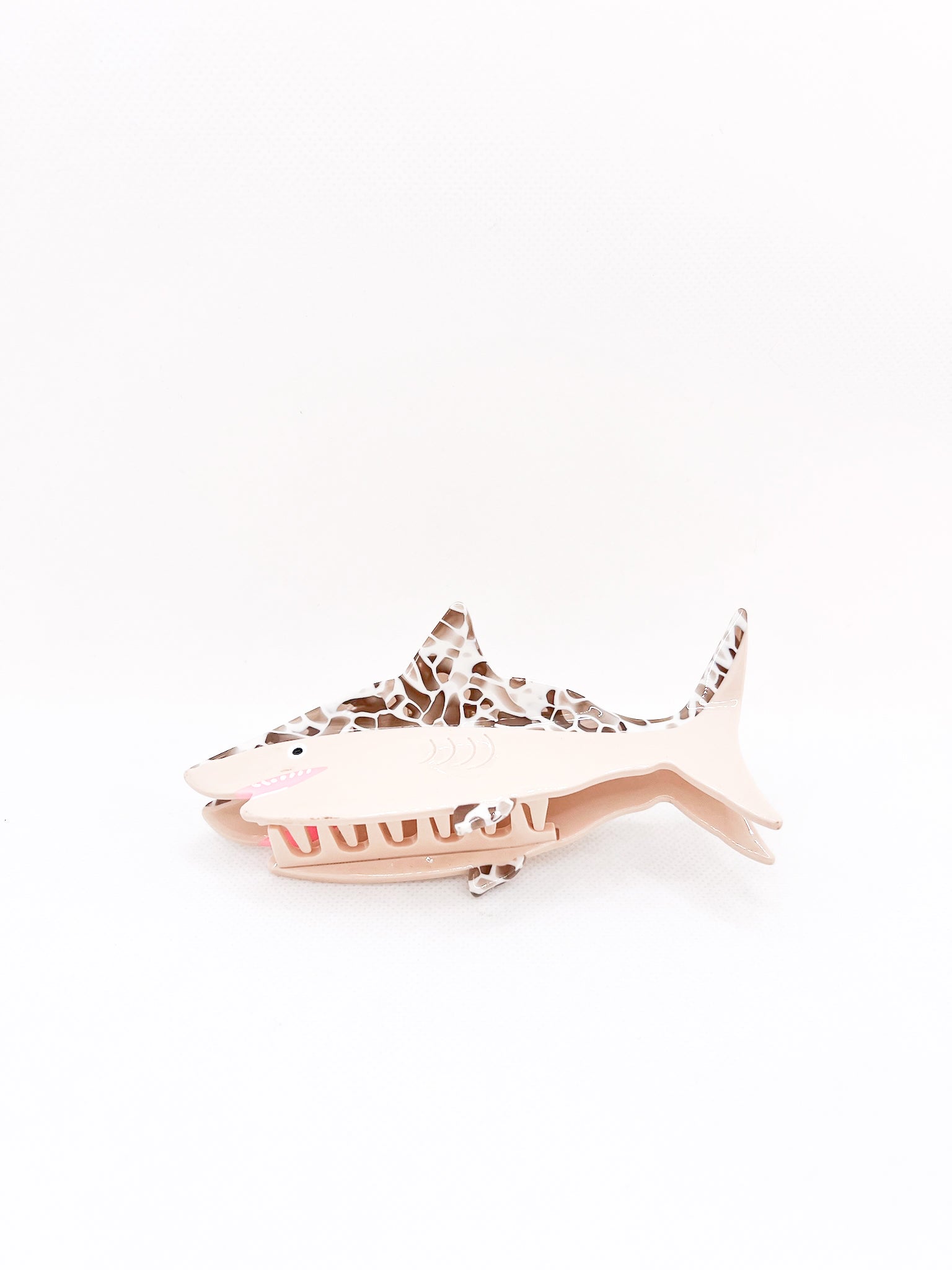 brown shark hair clip