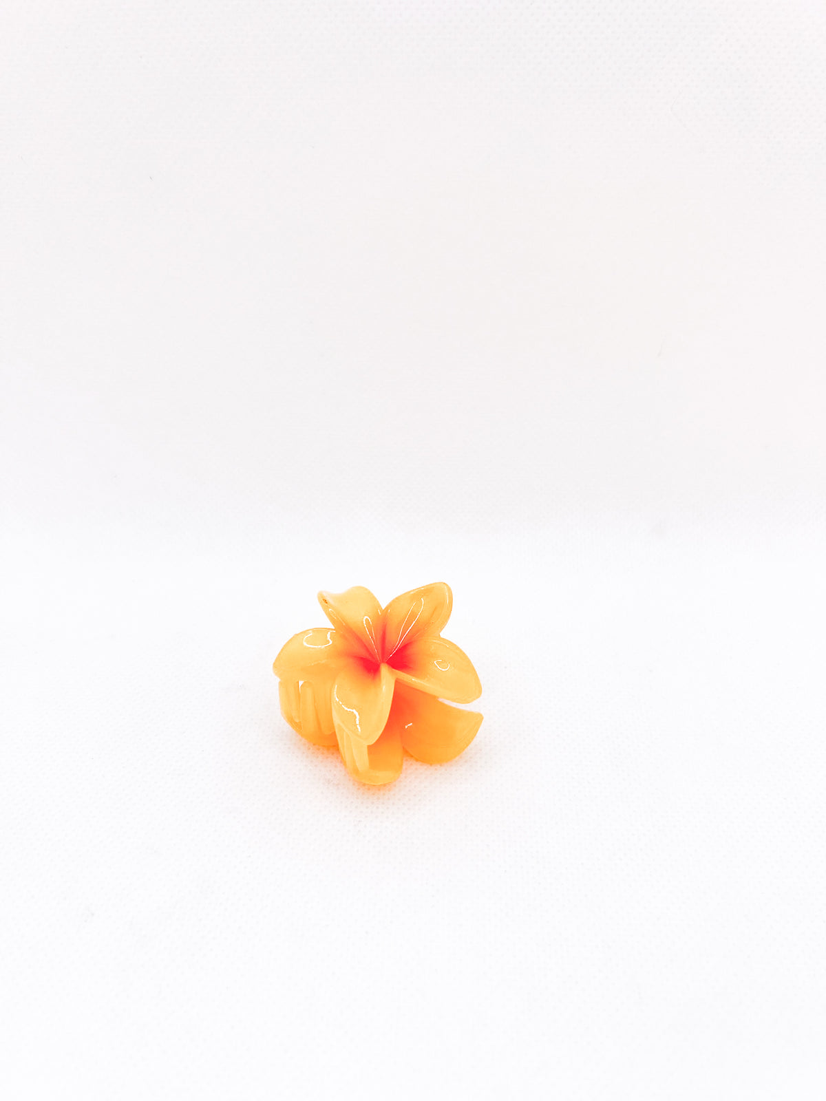 midi orange plumeria hair clip
