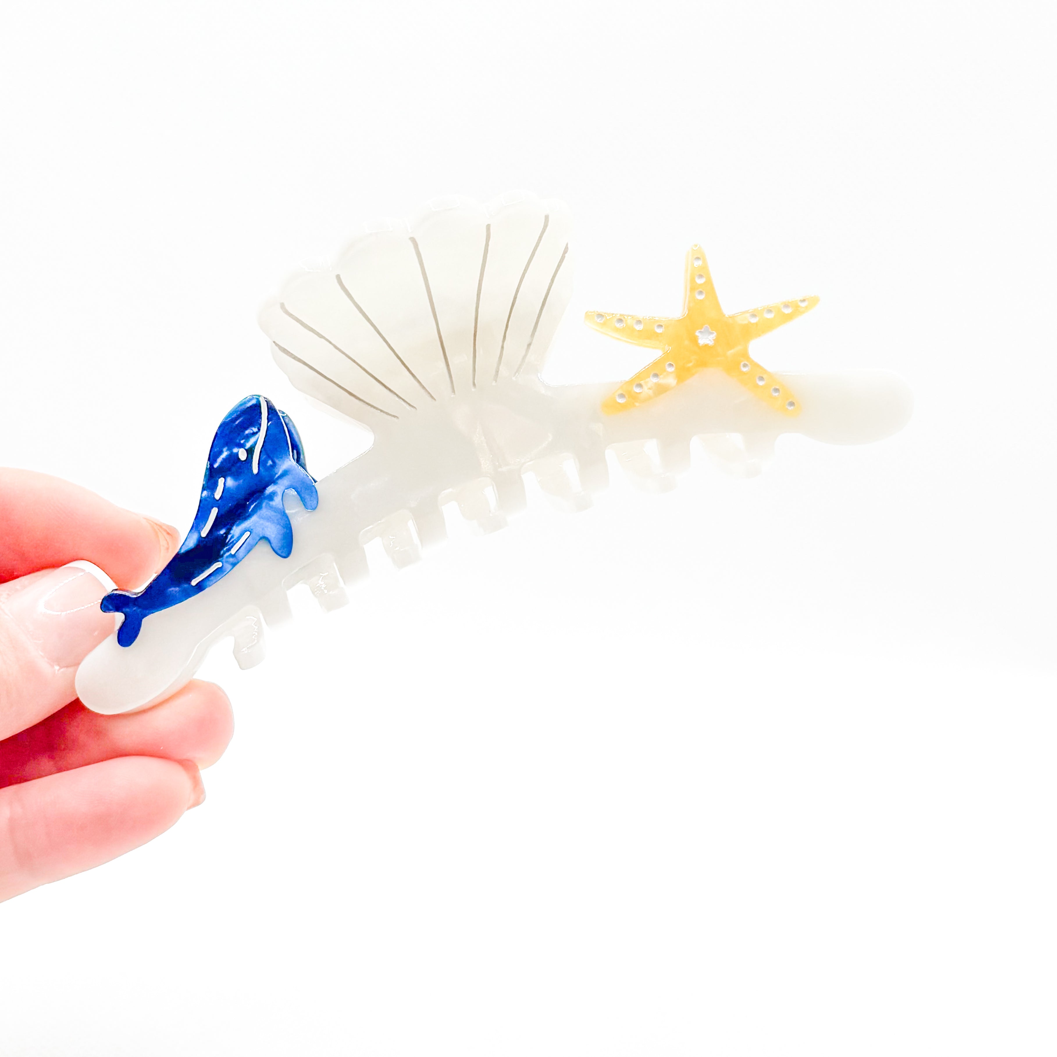 happy sea hair claw clip