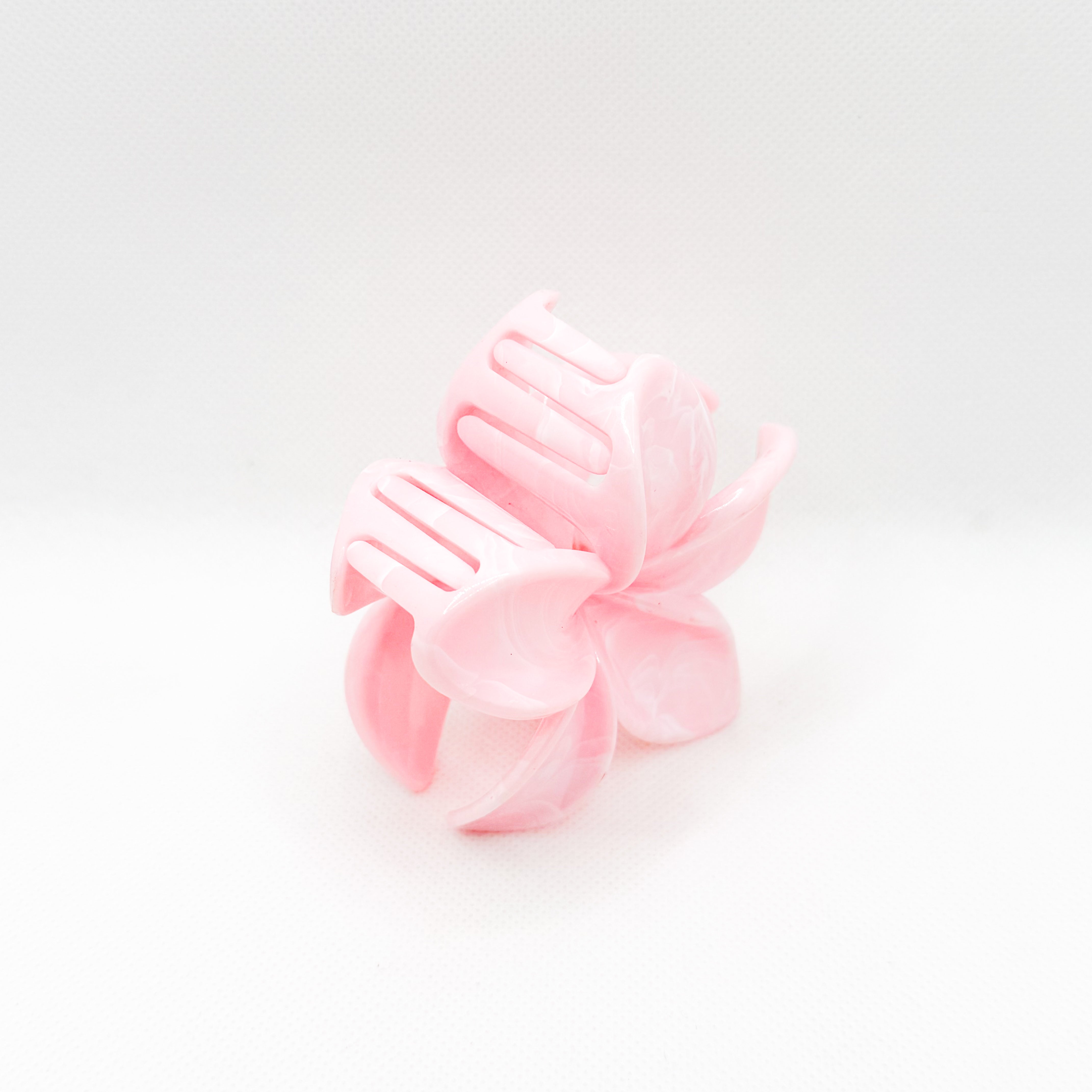 baby pink plumeria hair clip