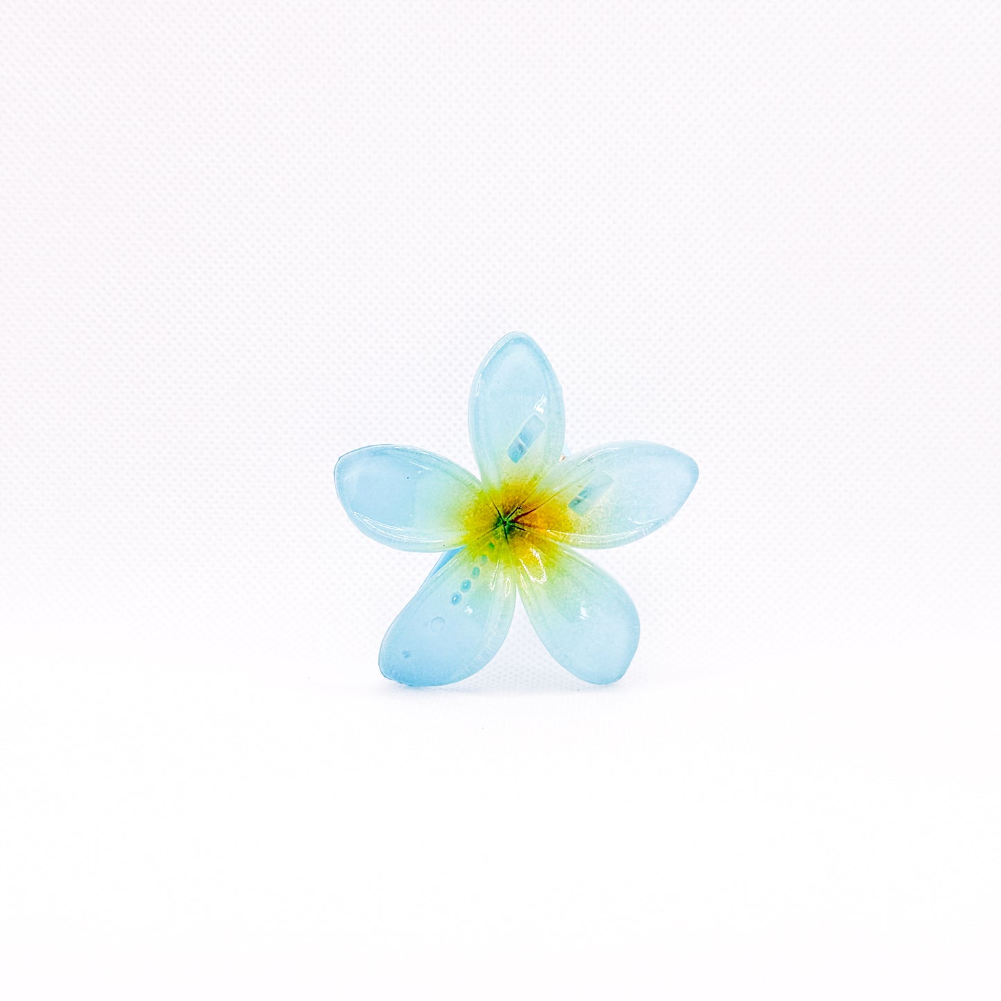aqua midi plumeria hair clip