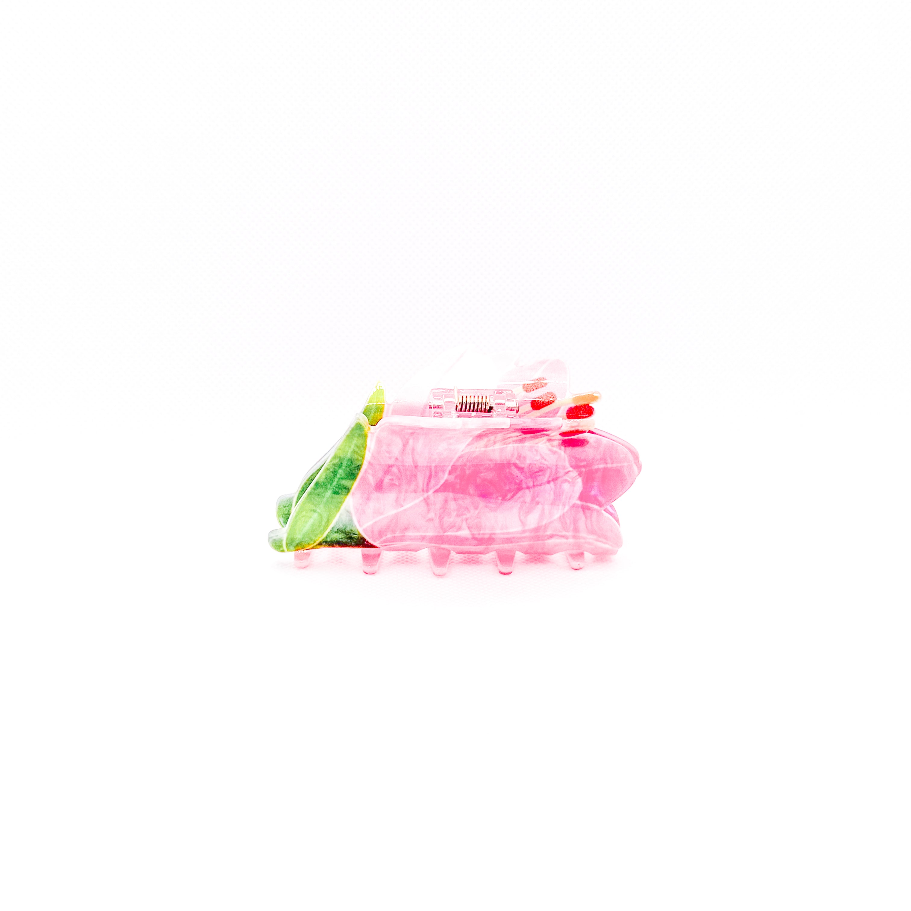 pink lily hair clip