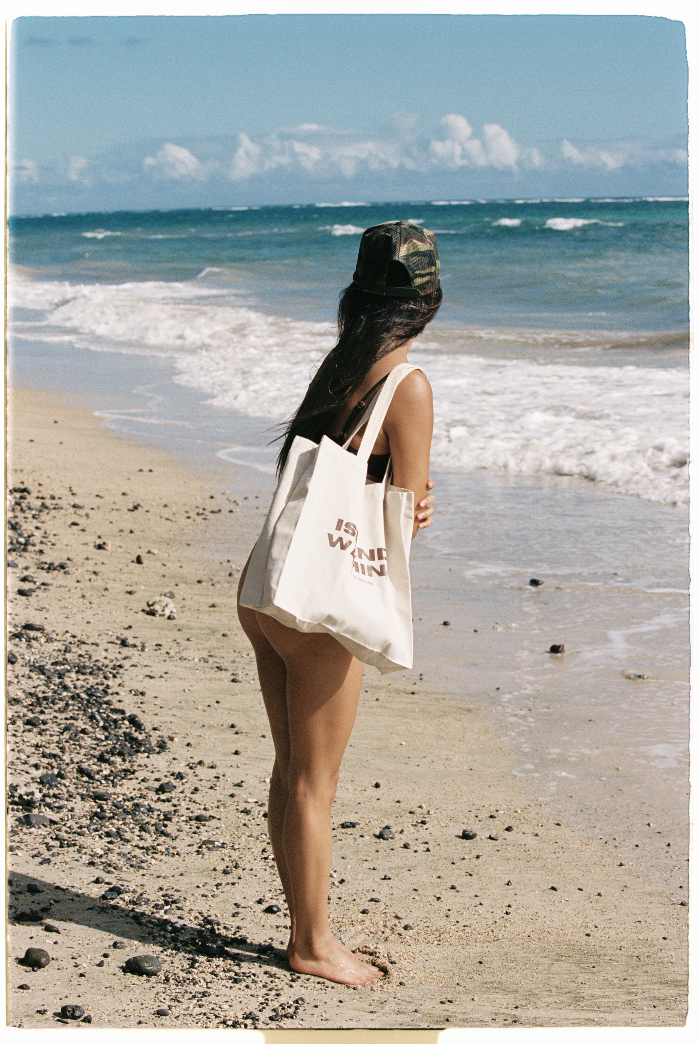 ISLAND WĀHINE (brown) tote bag