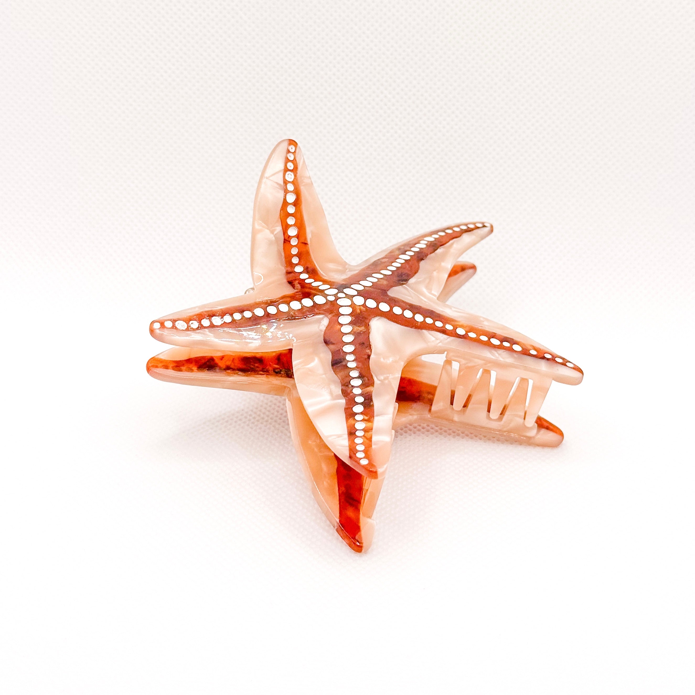 brown starfish hair clip