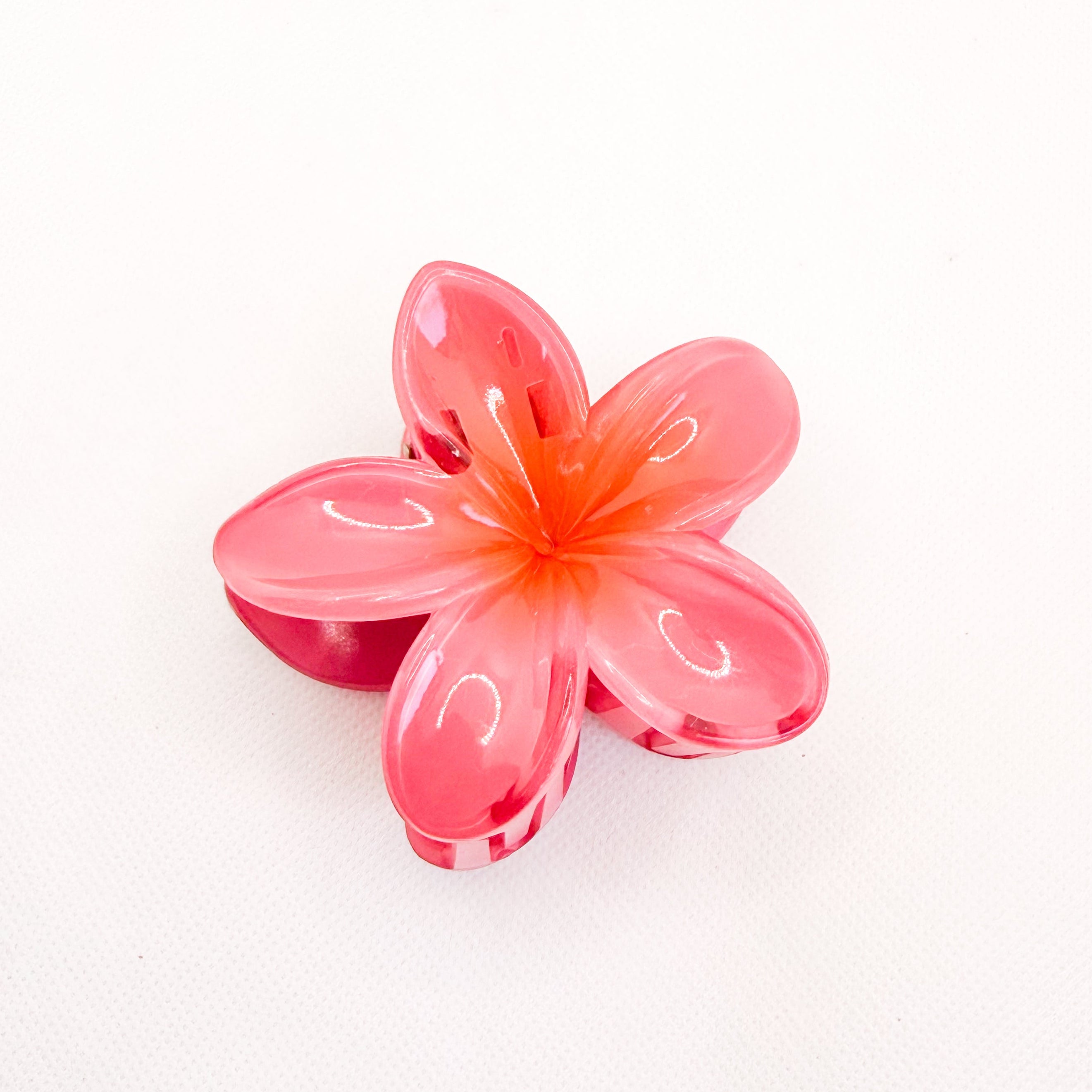 blush pink plumeria hair clip
