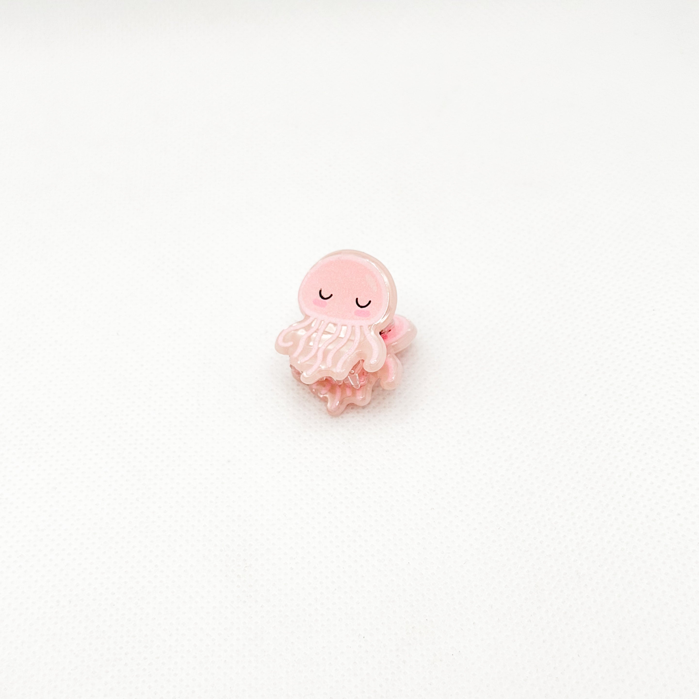 mini pink jellyfish clips