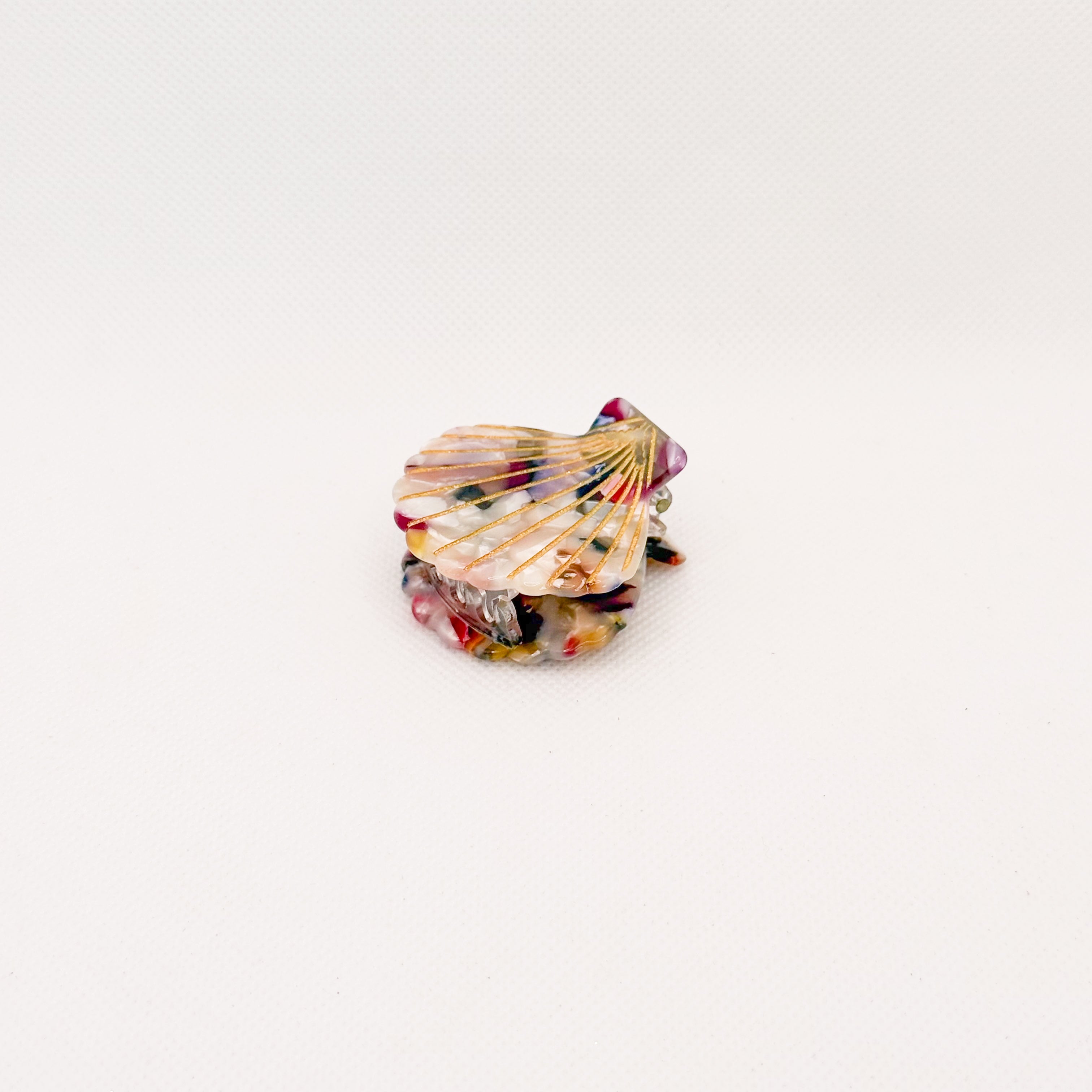 midi rainbow shell hair clip