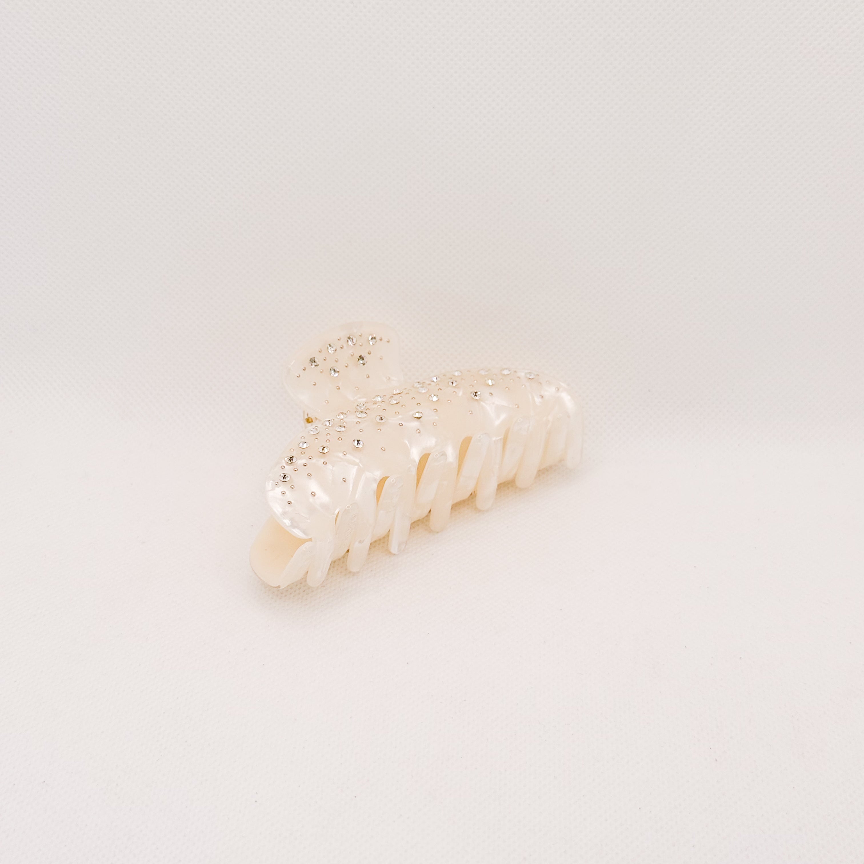 pearly white sparkle hair claw