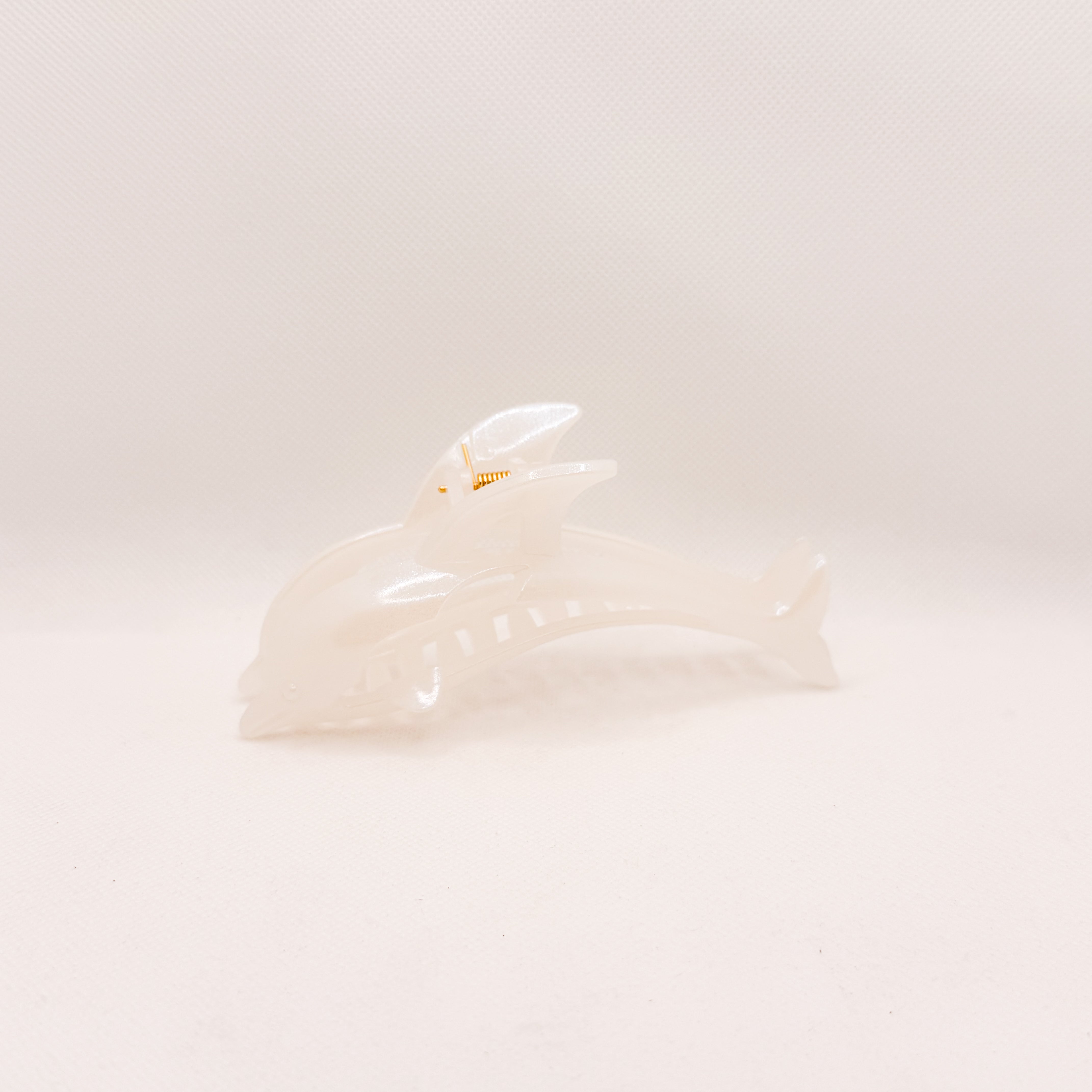 pearly white dolphin hair clip