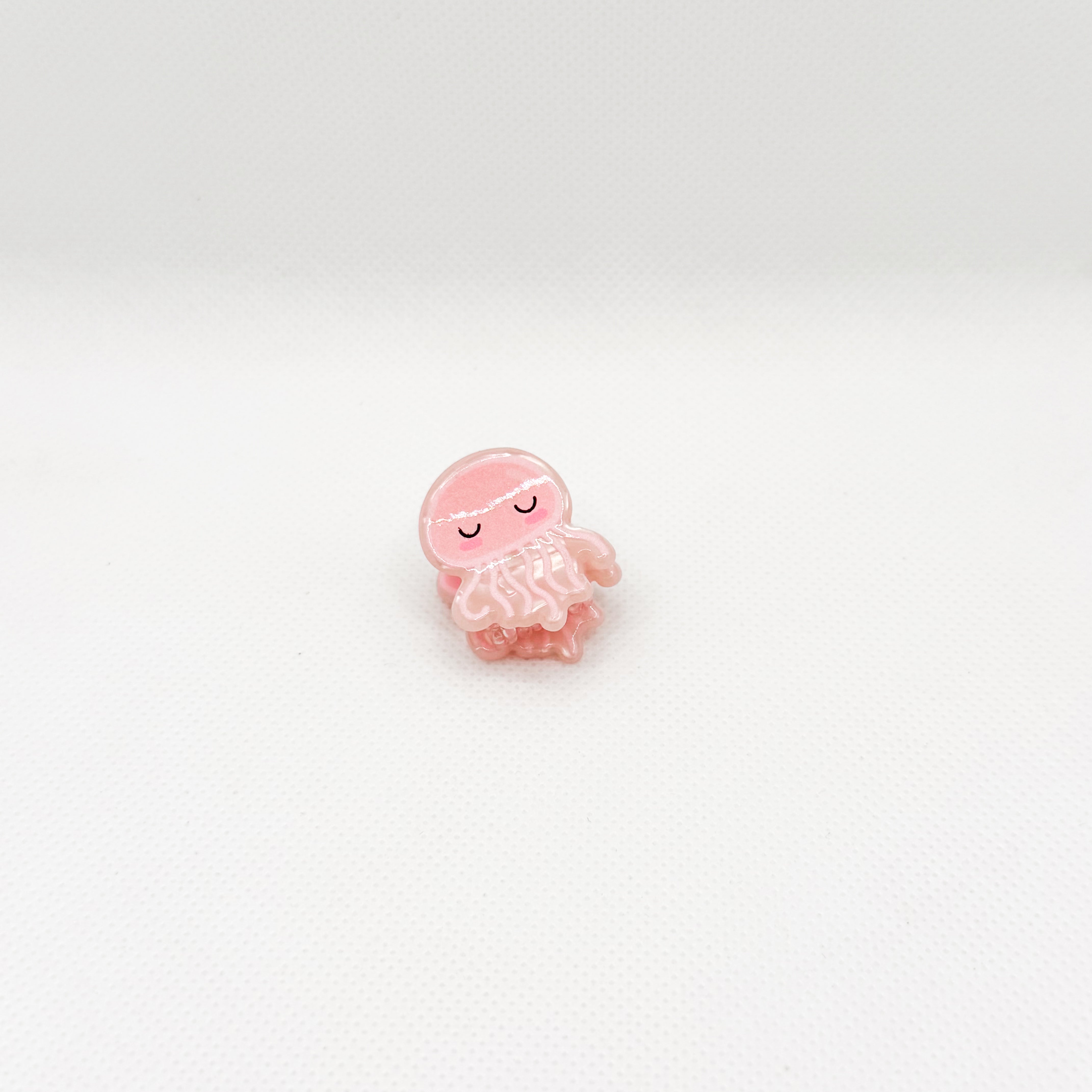 mini pink jellyfish clips