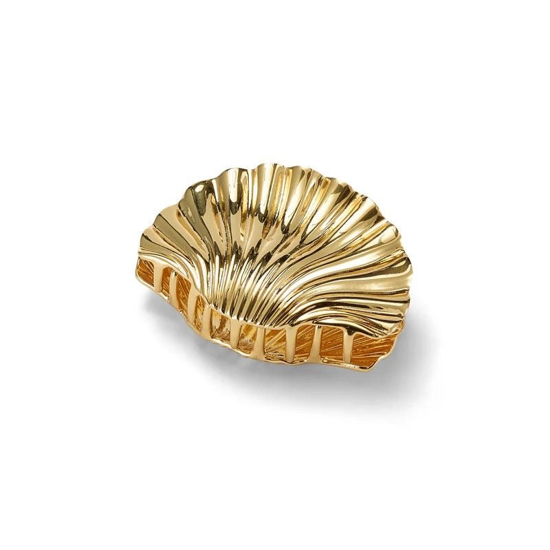 midi gold shell hair clip