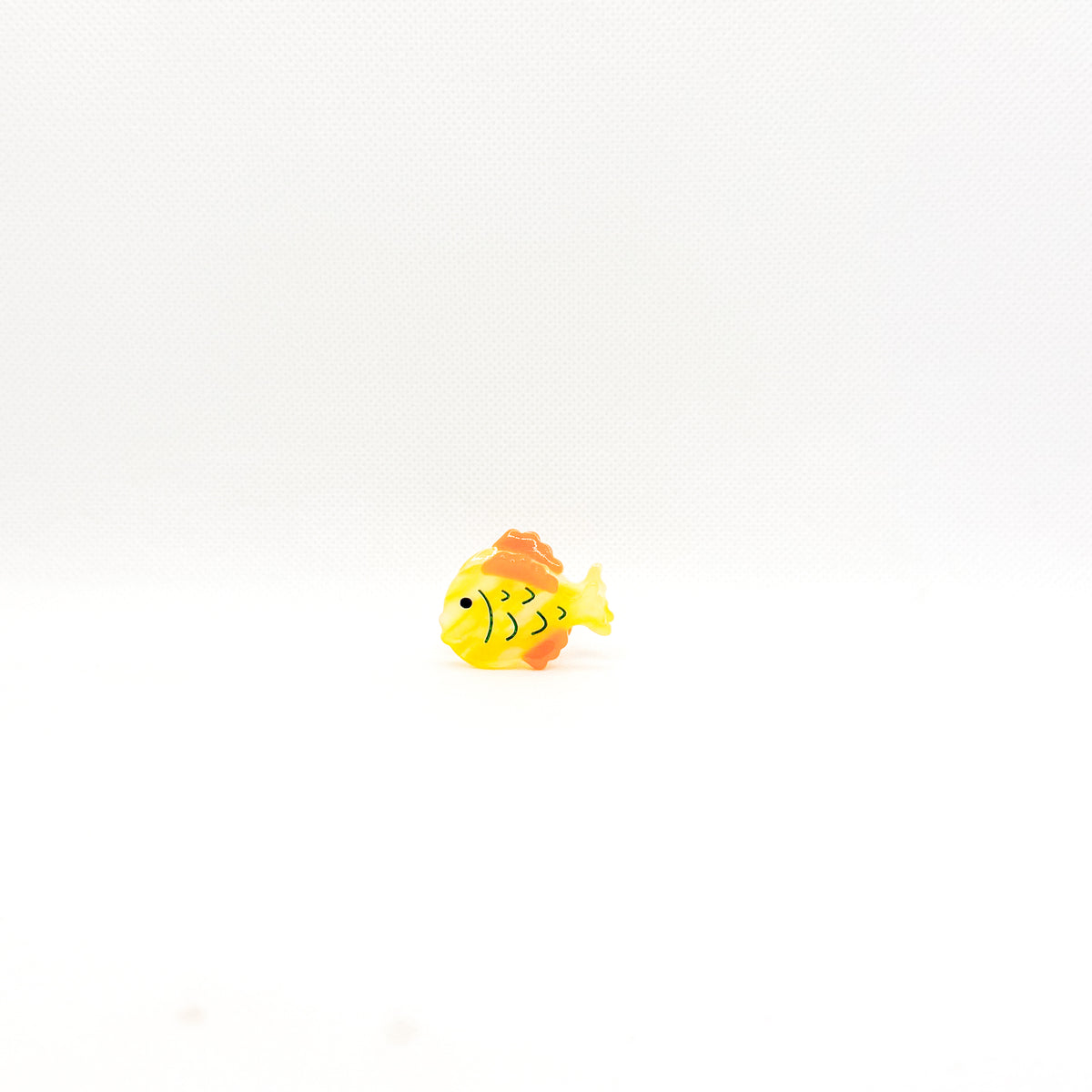 mini yellow fish hair clip
