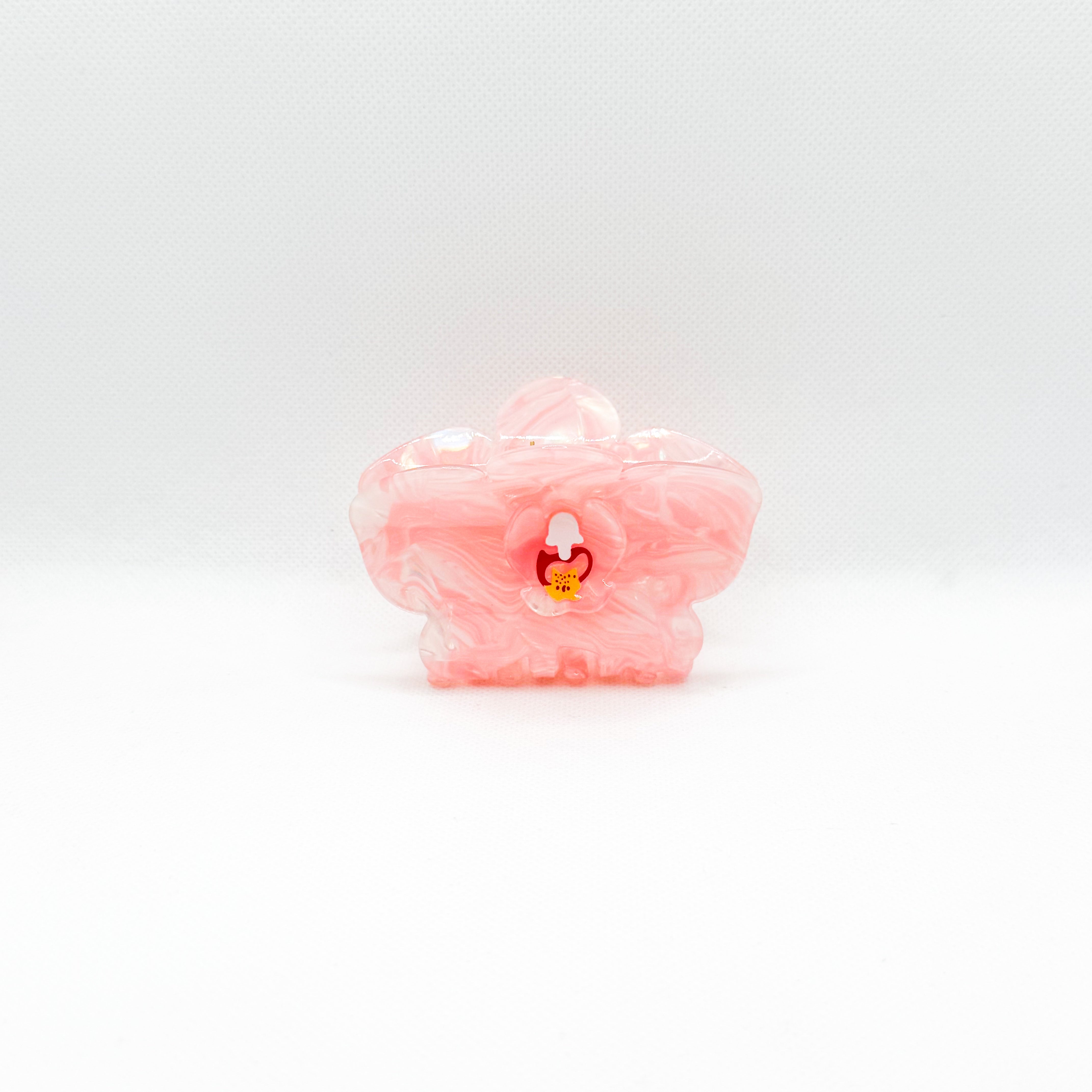 pink orchid hair claw
