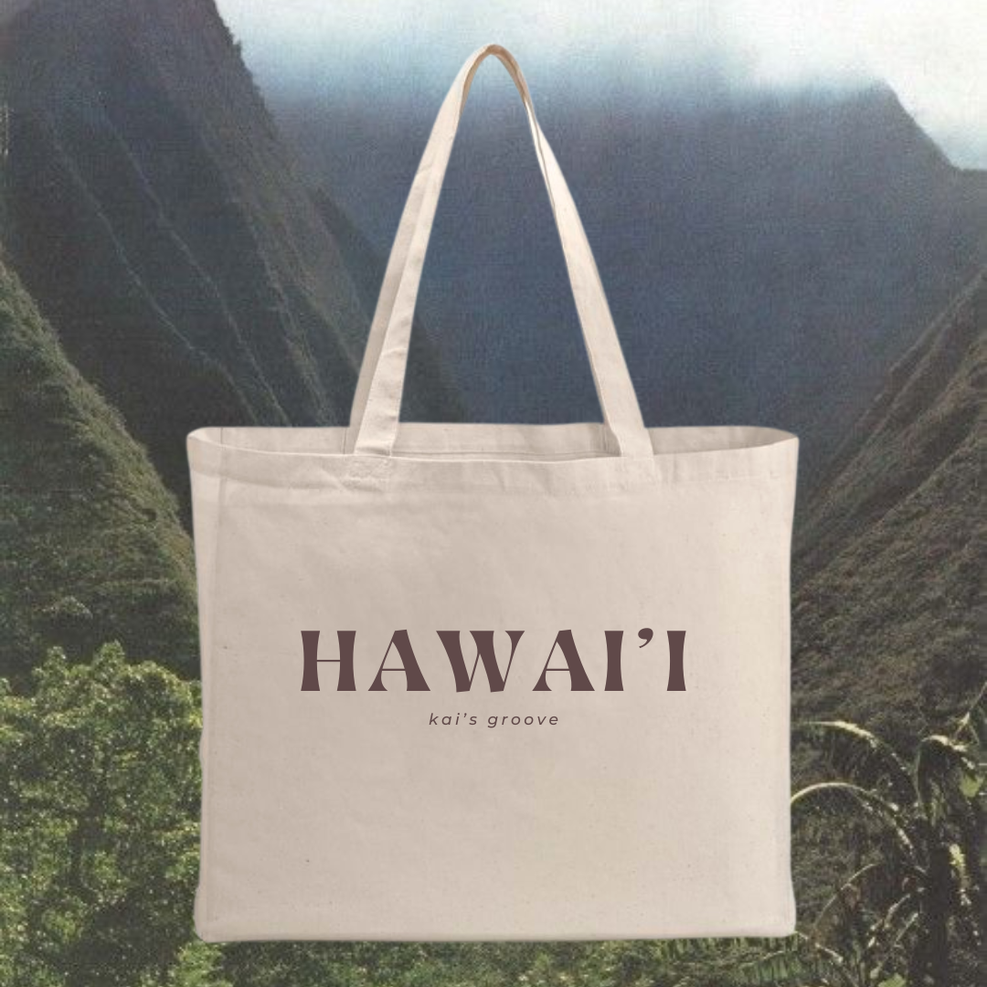 hawai'i - canvas tote bag – kai's groove
