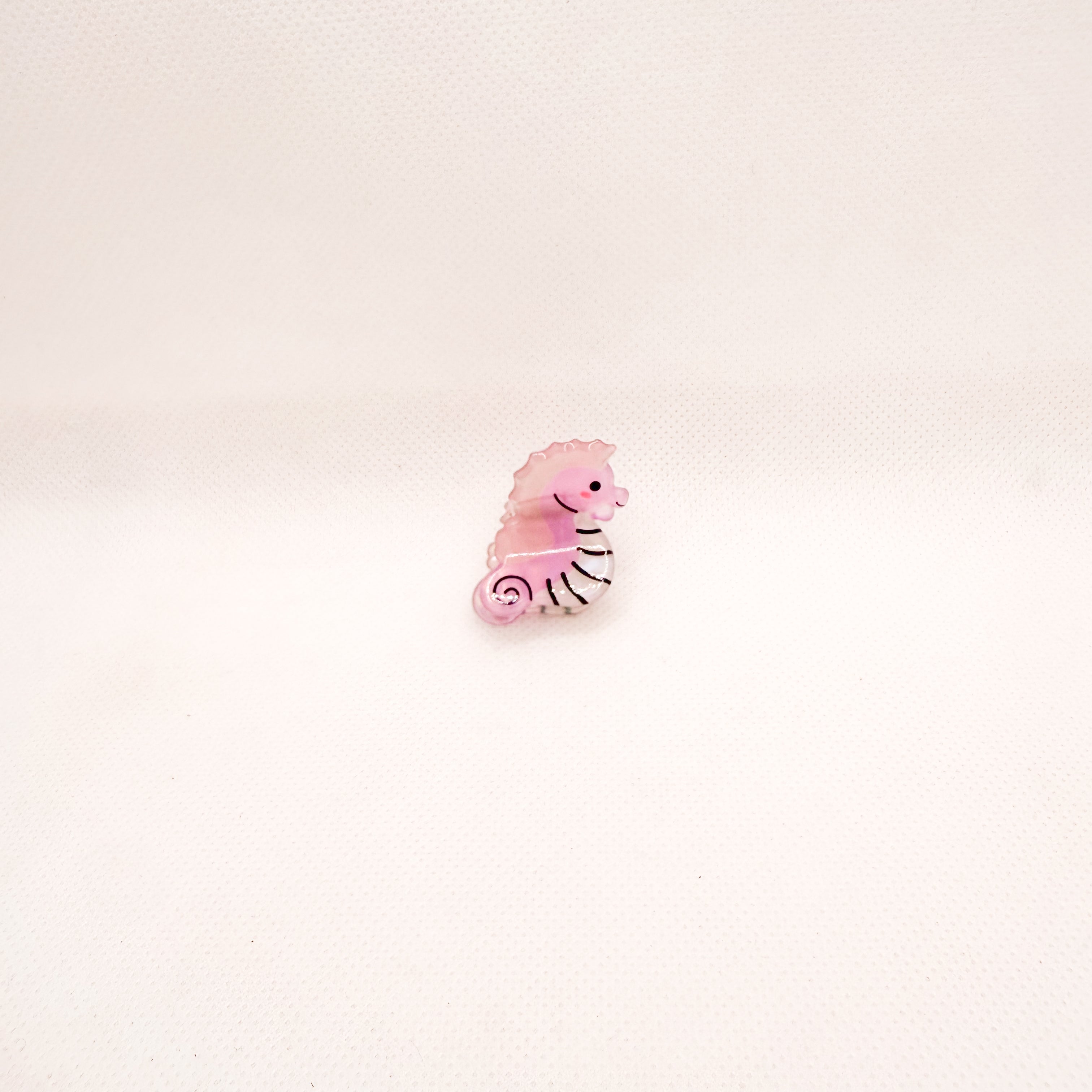 mini purple seahorse hair clip