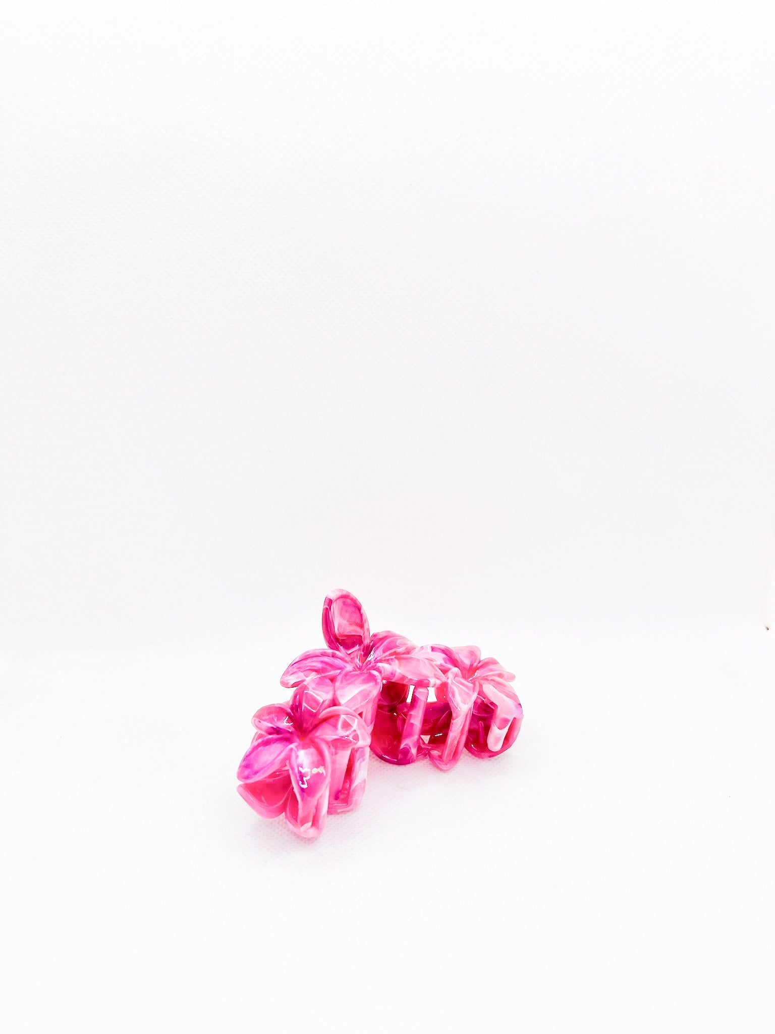 midi purple triple plumeria hair clip