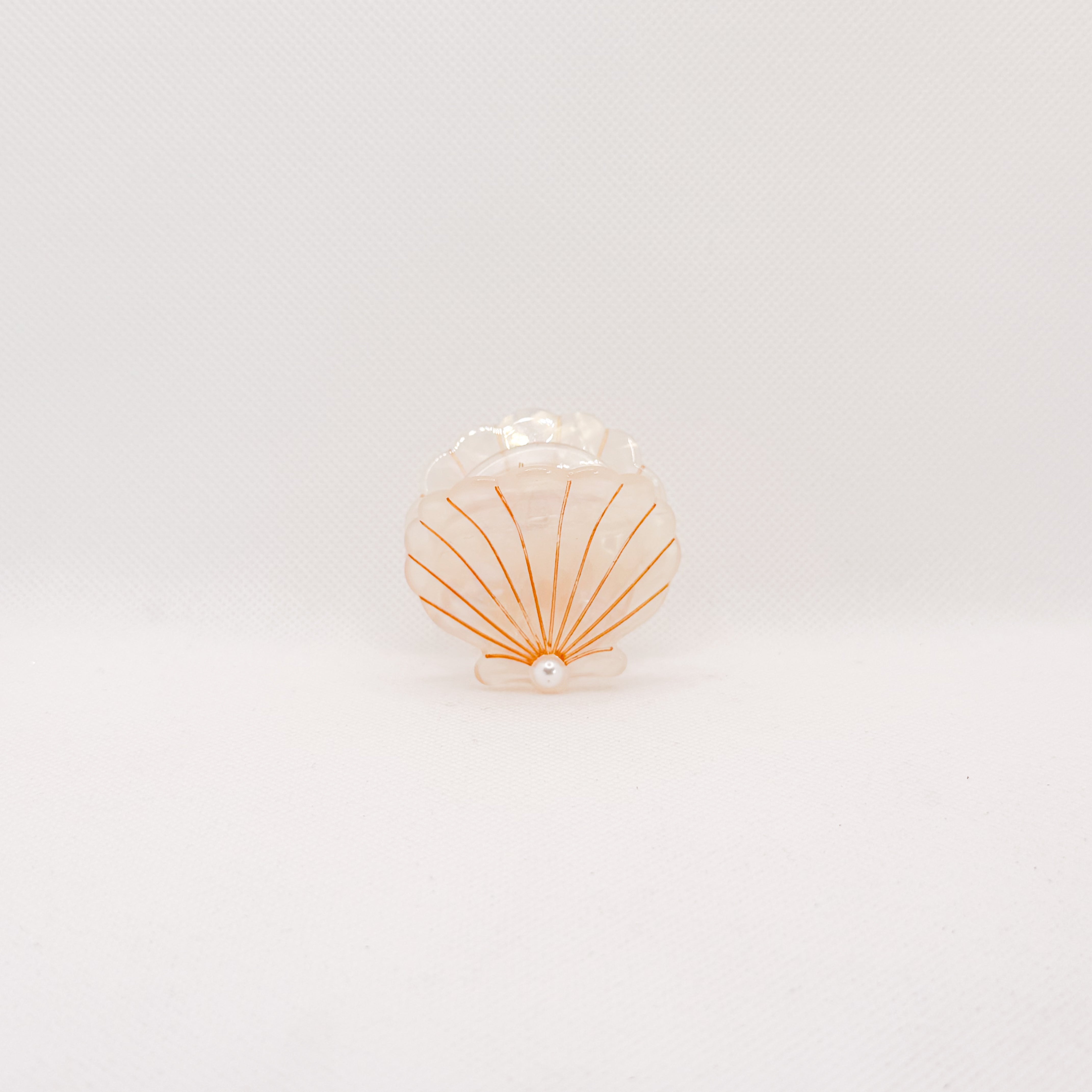 midi pearl white shell hair clip