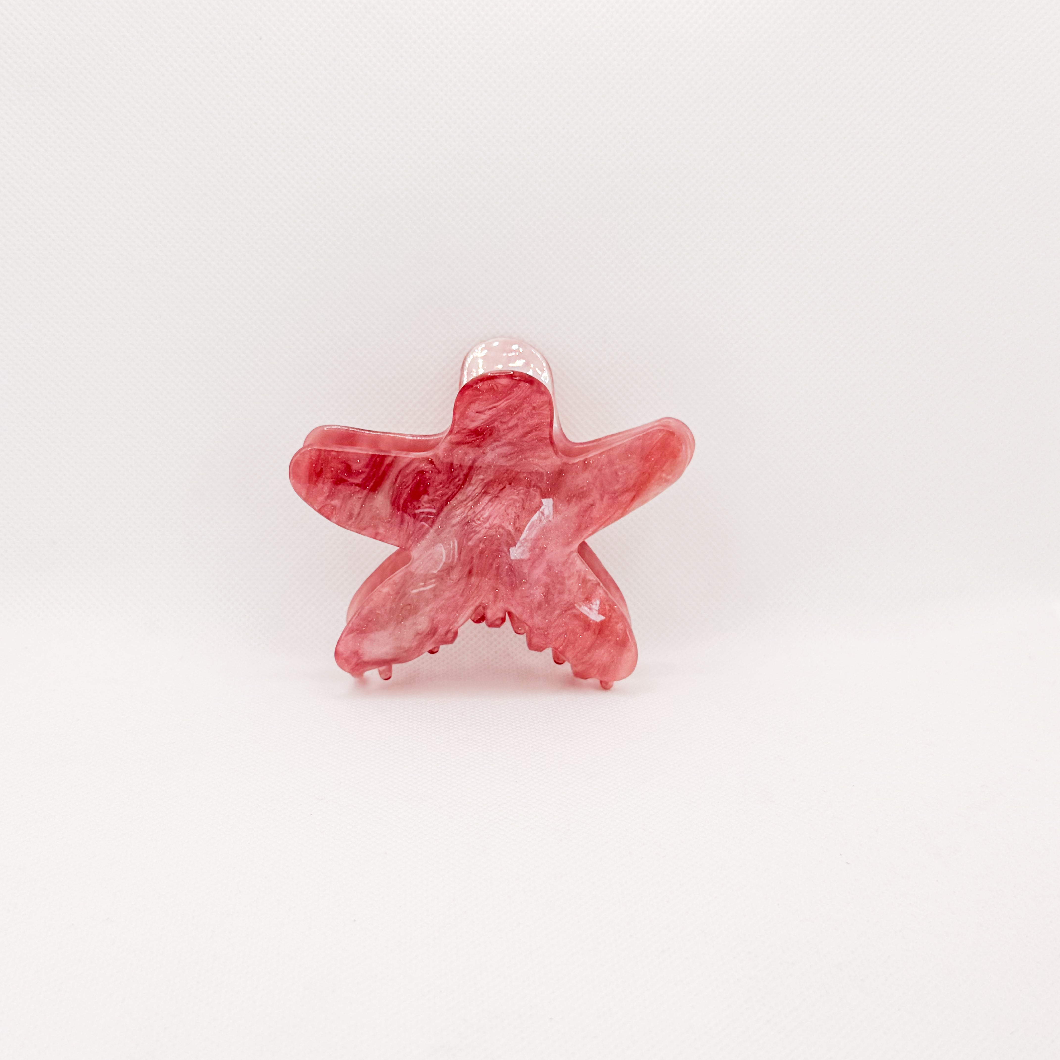 purple bubble starfish hair claw