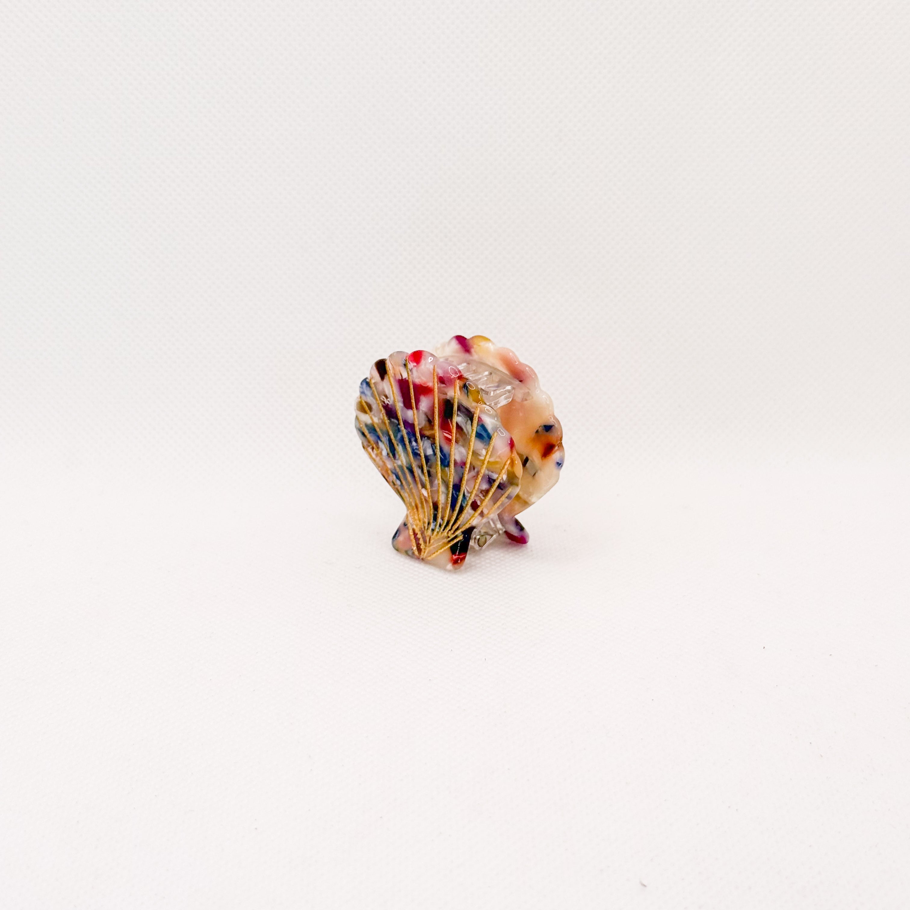 midi rainbow shell hair clip