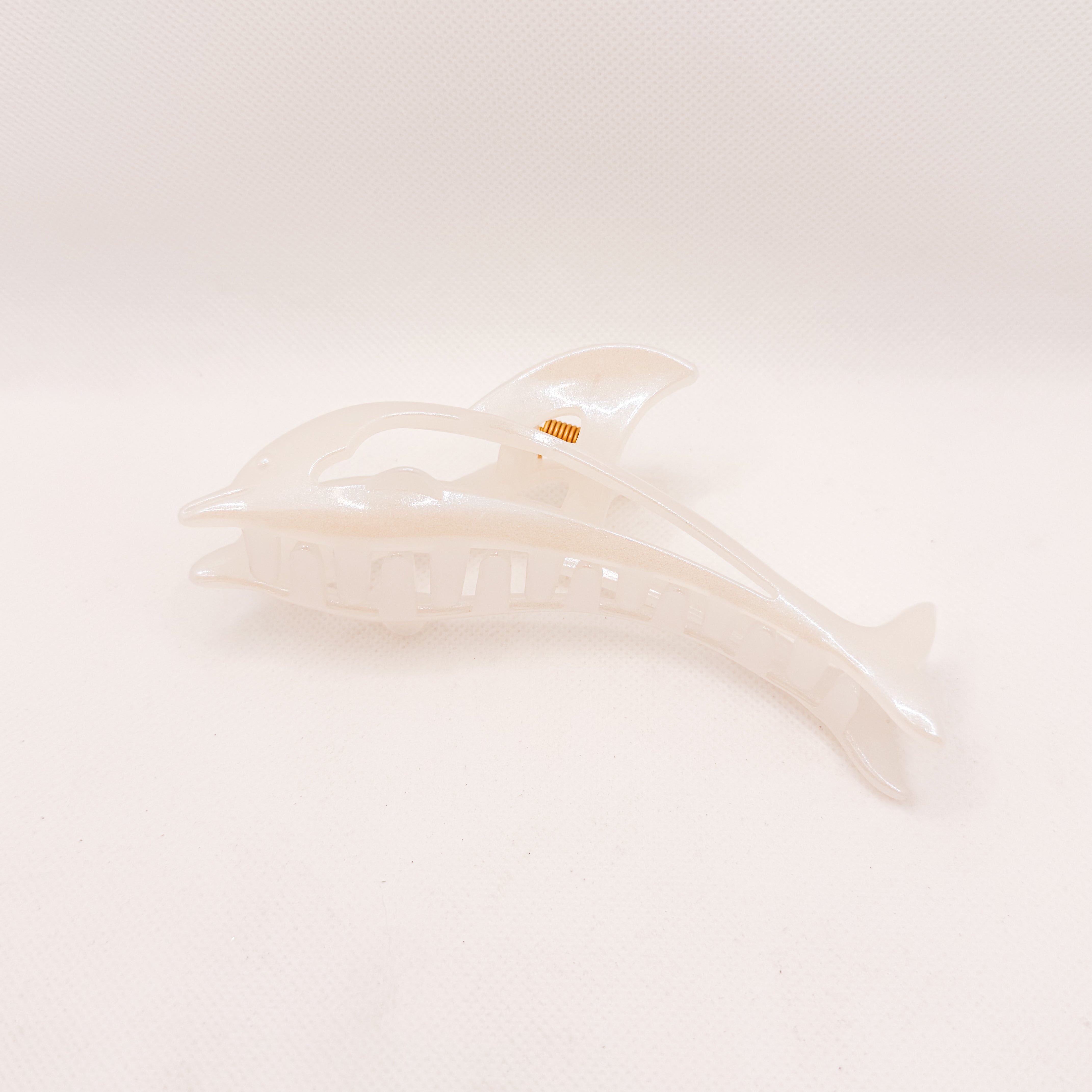 pearly white dolphin hair clip