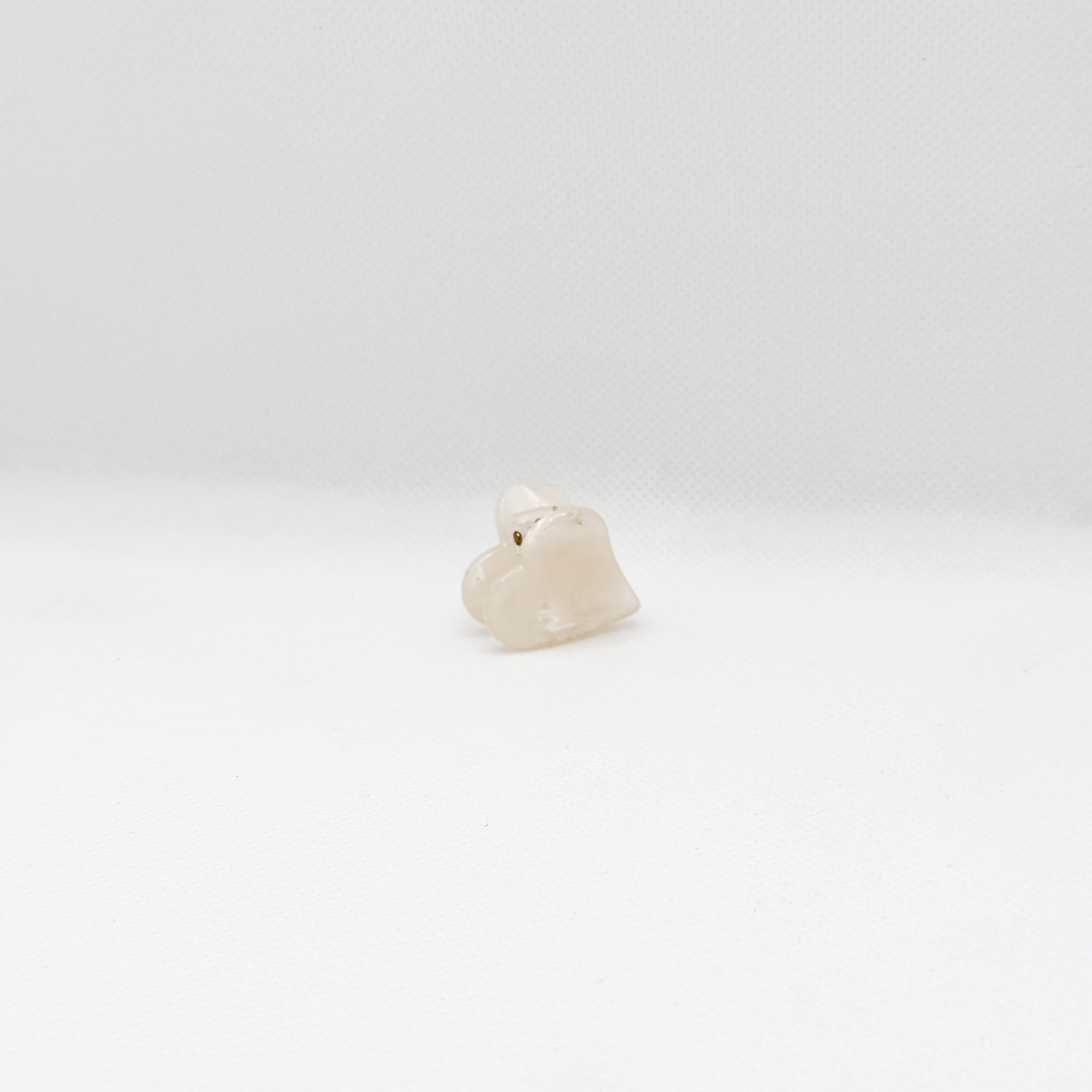 mini white heart hair clip