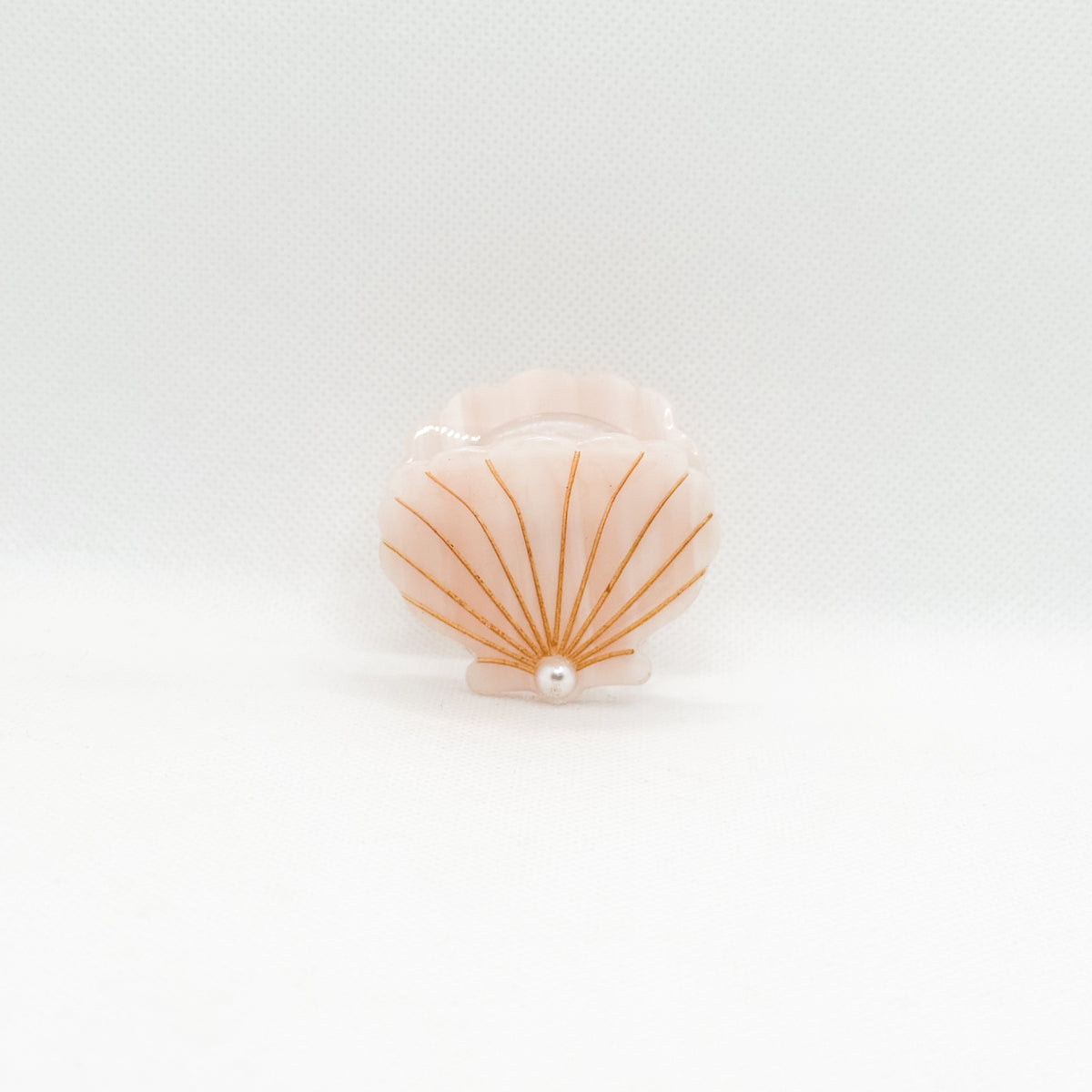 midi pink pearl shell hair clip