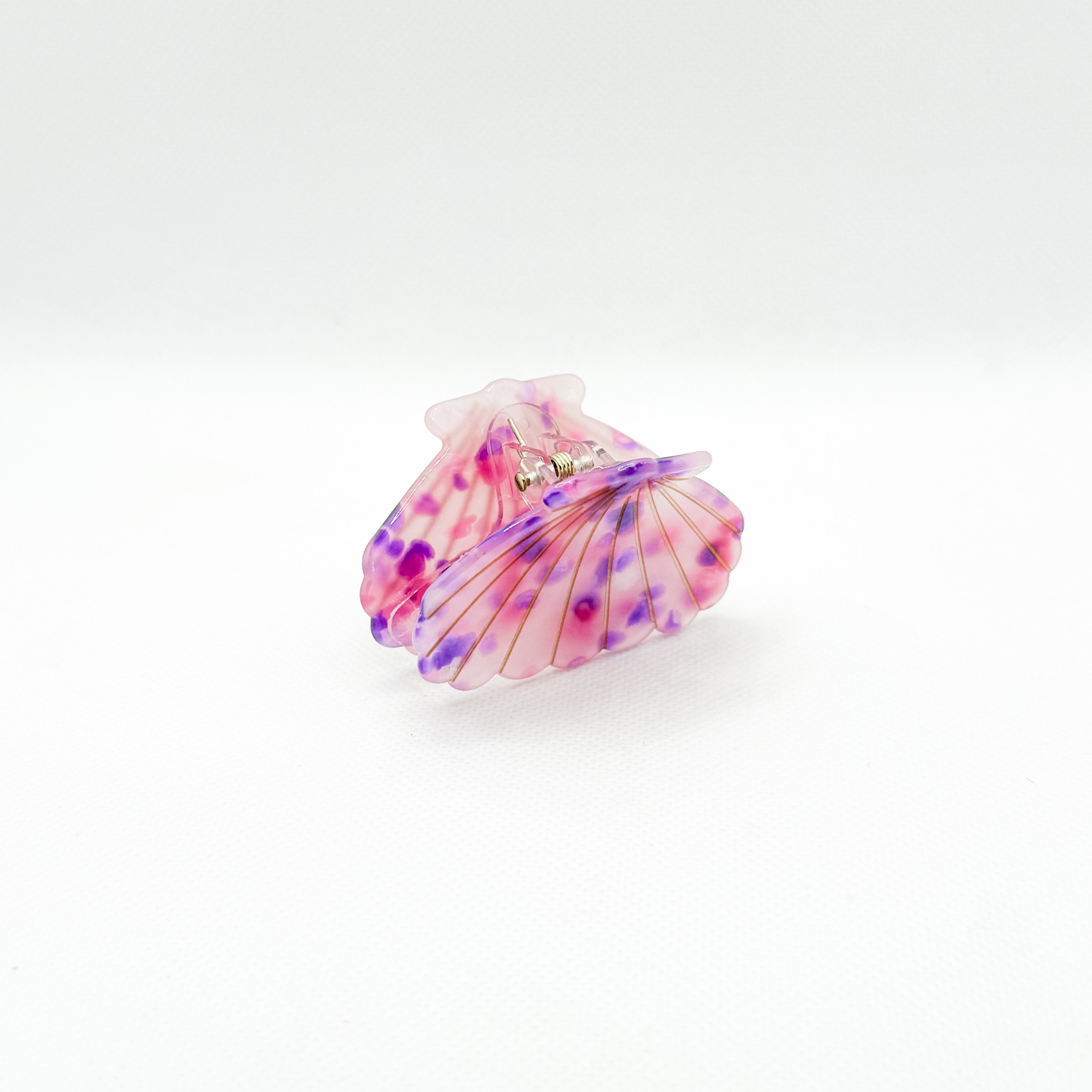 midi wide purple shell hair clip