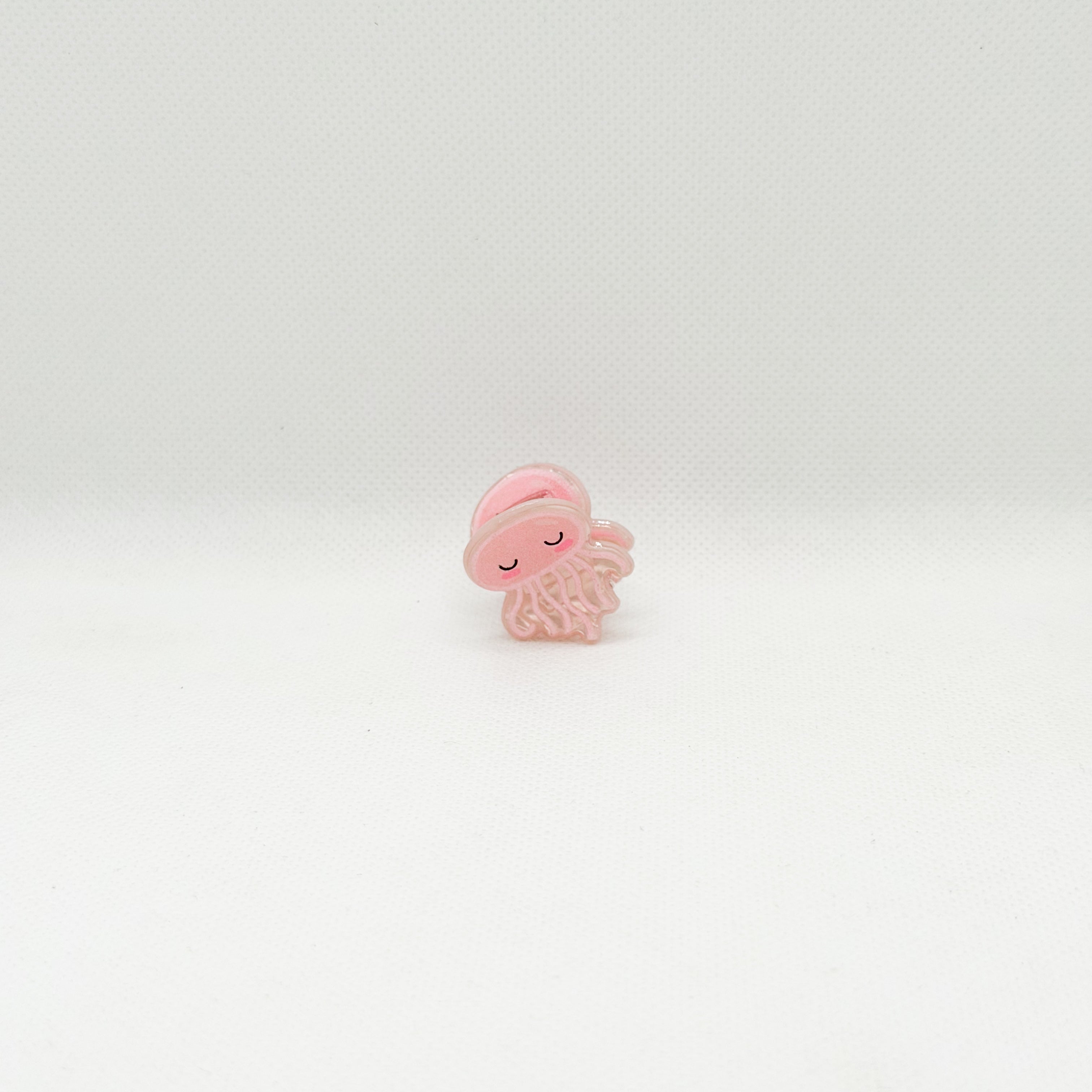 mini pink jellyfish clips