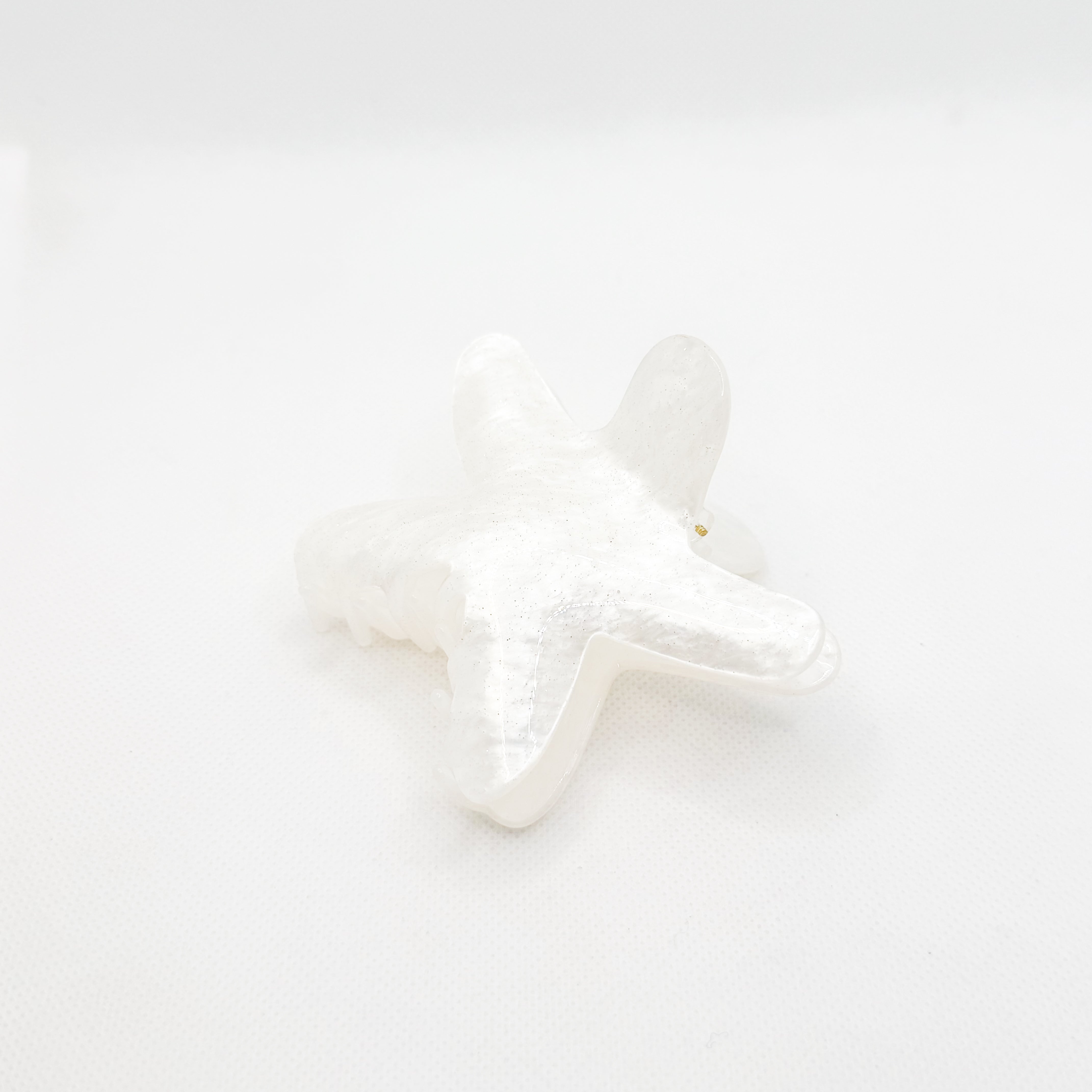 white bubble starfish hair claw