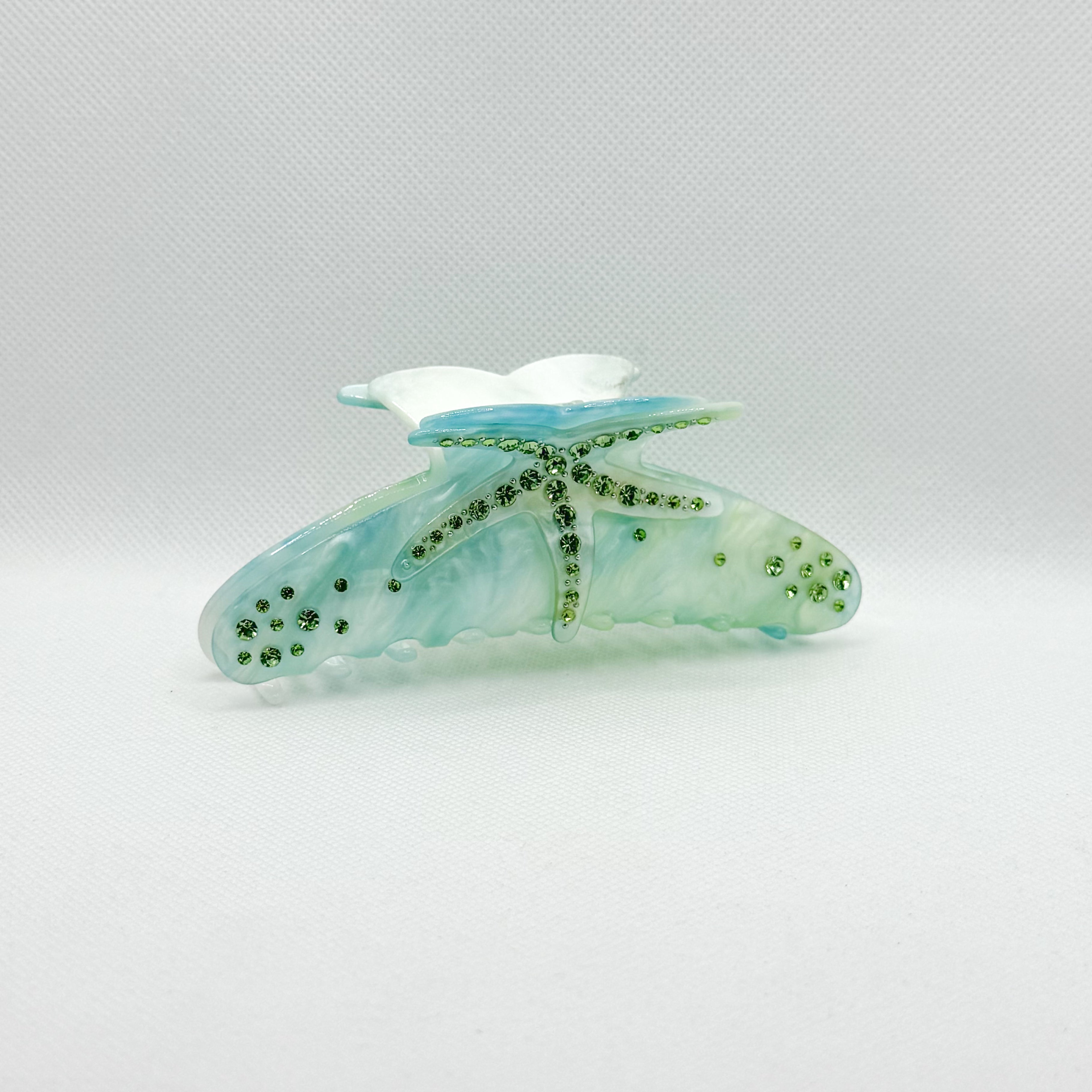 ocean blue starfish hair clip