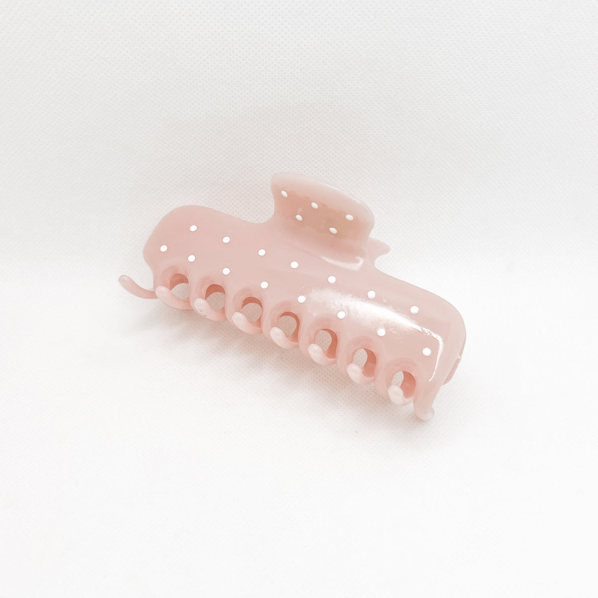 pink polka dot hair clip