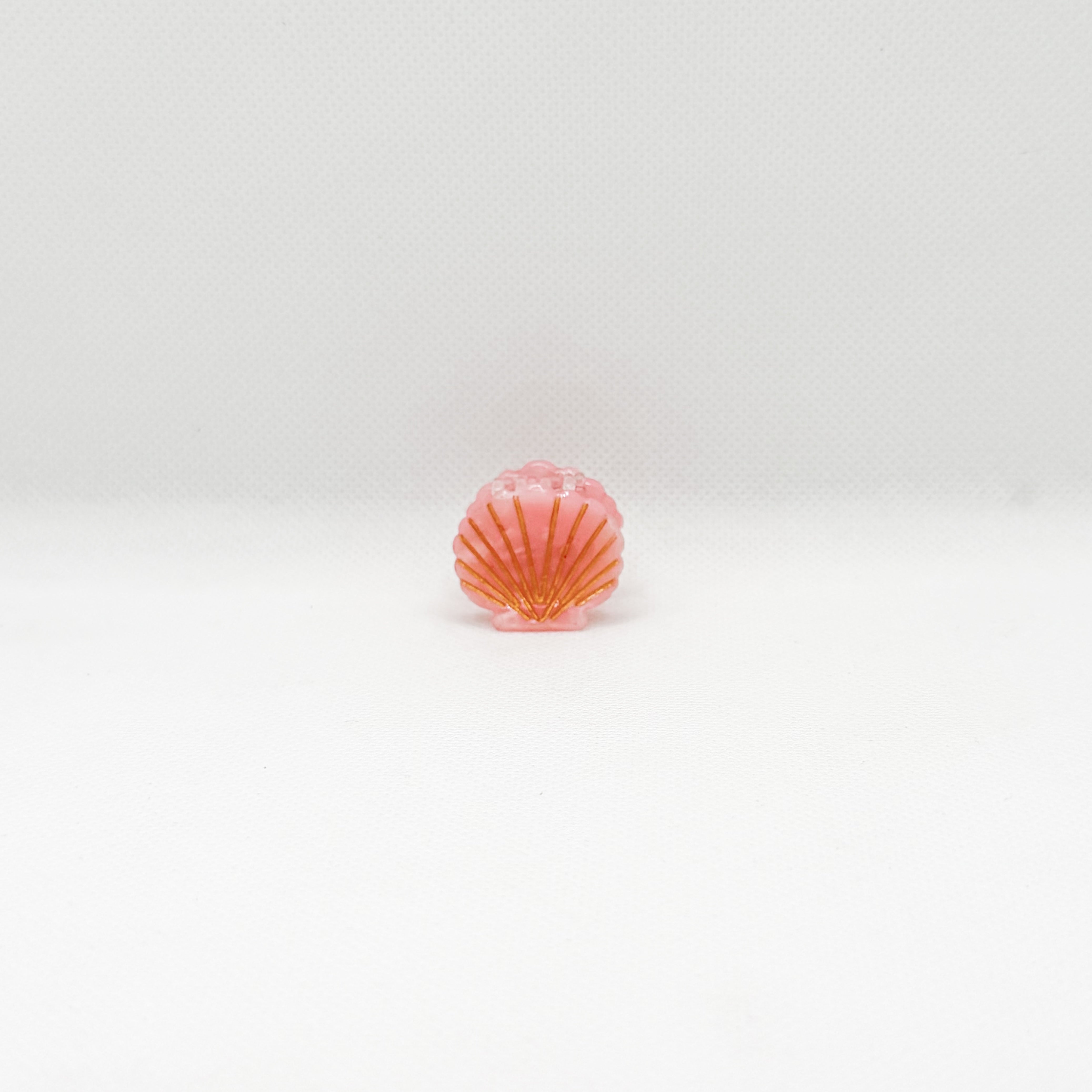 mini pink shell hair clip